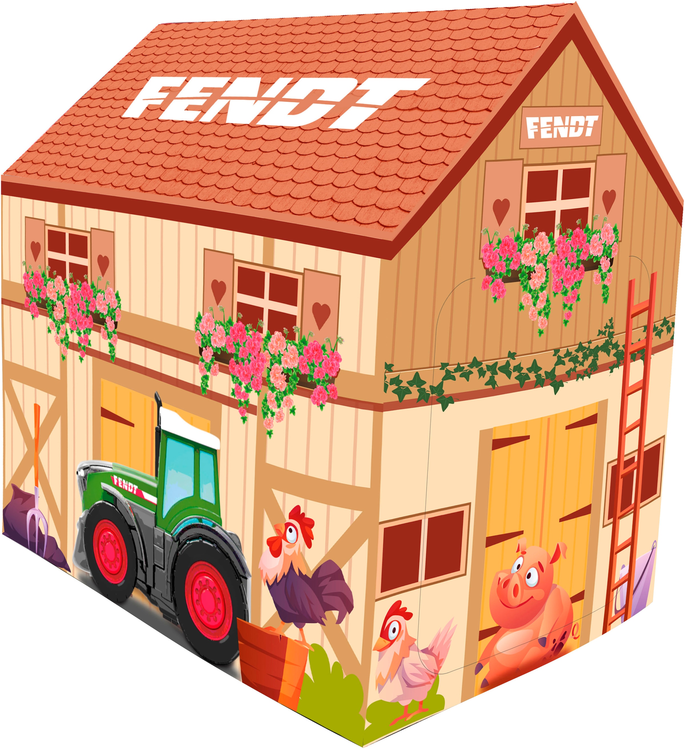 JAMARA Kinder Spielzelt "Fendt Bauernhof", bunt, B:95cm H:65cm T:95cm, Spielzelte