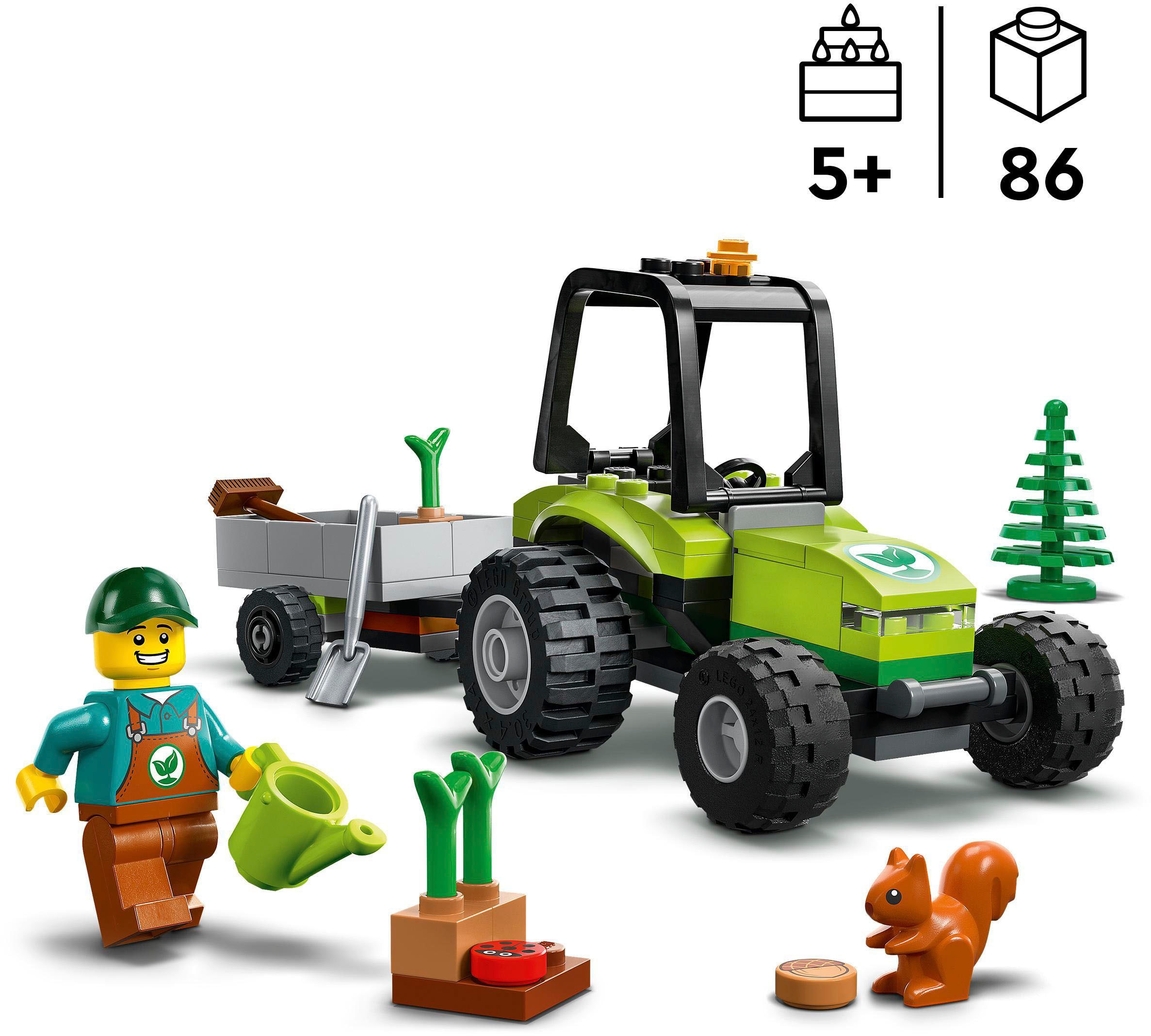 LEGO® Konstruktionsspielsteine »Kleintraktor (60390), LEGO® City«, (86 St.), Made in Europe