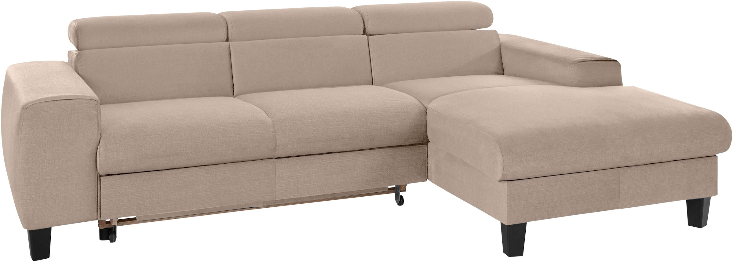 COTTA Polstergarnitur »Morven L-Form« Set,  Set bestehend aus: Ecksofa mit Kopfteilverstellung & Hocker