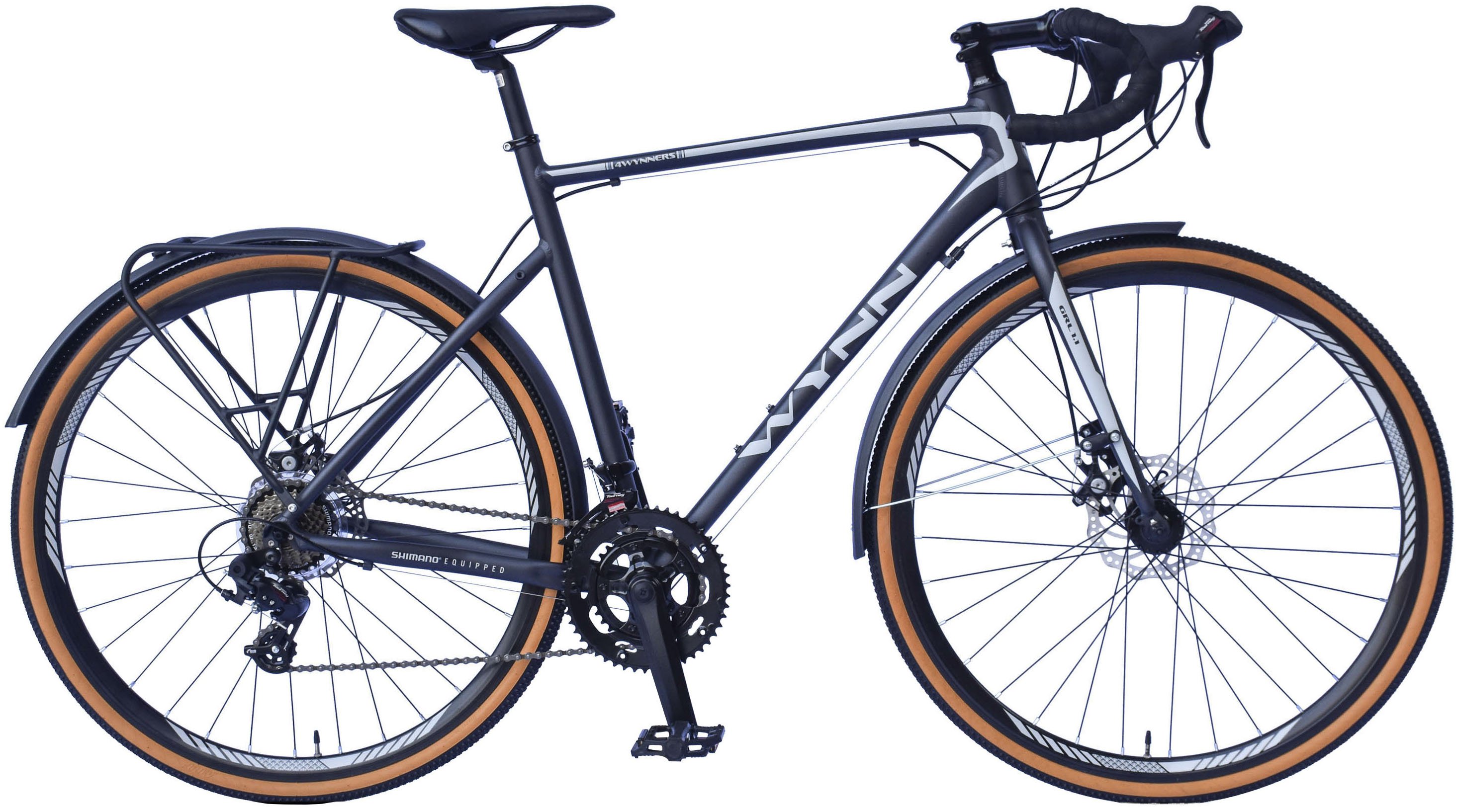 WYNN Gravelbike "GRL1.1" 14 Gang Shimano Tourney Schaltwerk Kettenschaltung