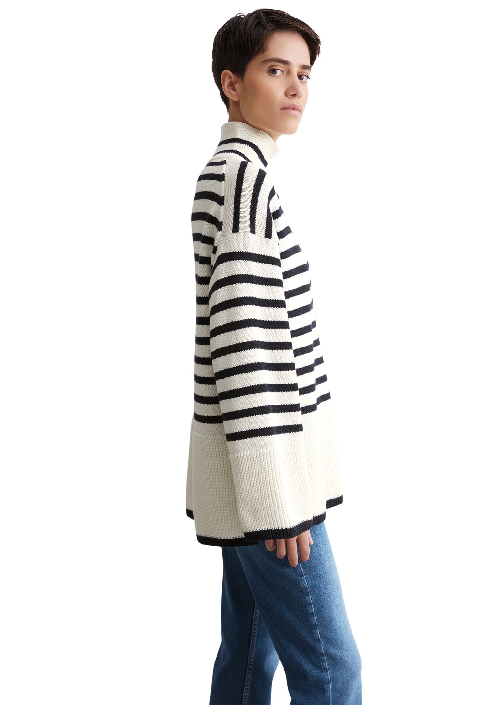 Marc O'Polo Strickpullover »mit Streifen-Dessin«