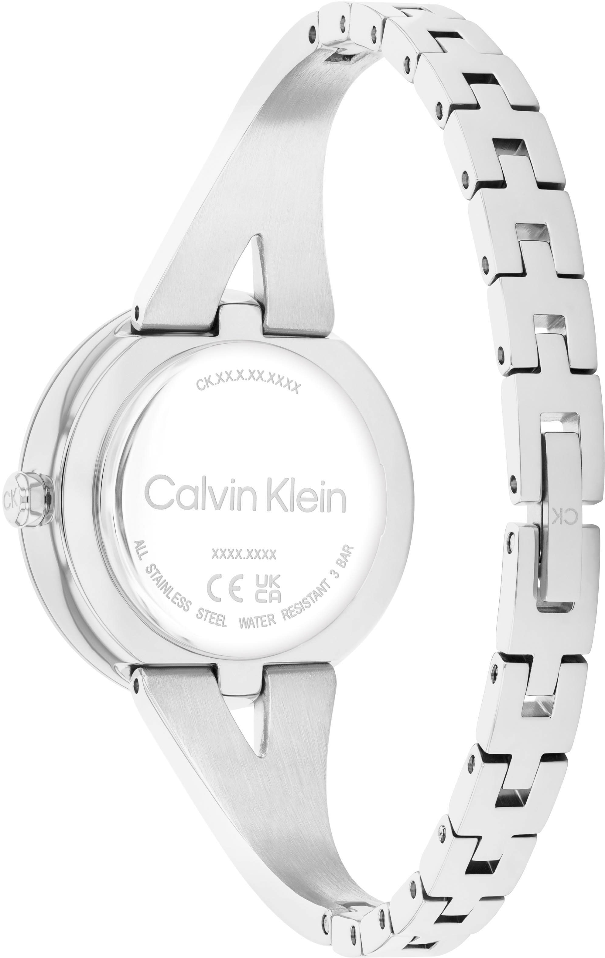 Calvin Klein Quarzuhr »SCULPTURAL«, Armbanduhr, Damenuhr, Mineralglas, Edelstahlarmband