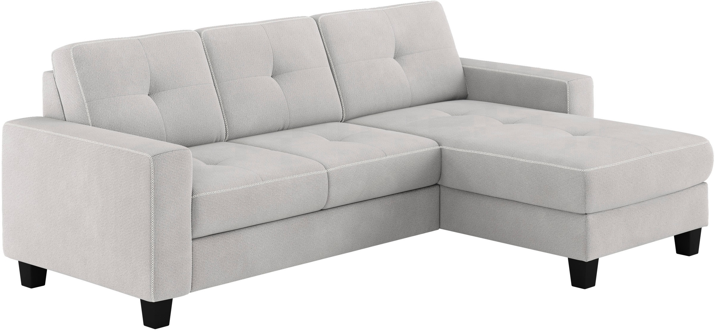 Ecksofa HOME AFFAIRE "Varese", silber, B:239cm H:91cm T:164cm, 90% Polyester 10% Polyamid, Sofas, Ecksofa, wahlweise mit Bettfunktion und Bettkasten 2