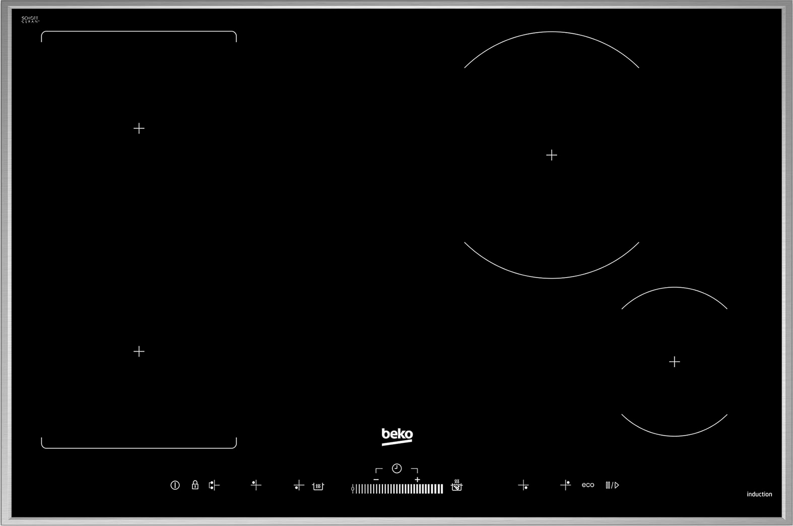 BEKO Flex-Induktions-Kochfeld »HII 84500 FHTX«, HII 84500 FHTX, mit Kindersicherung