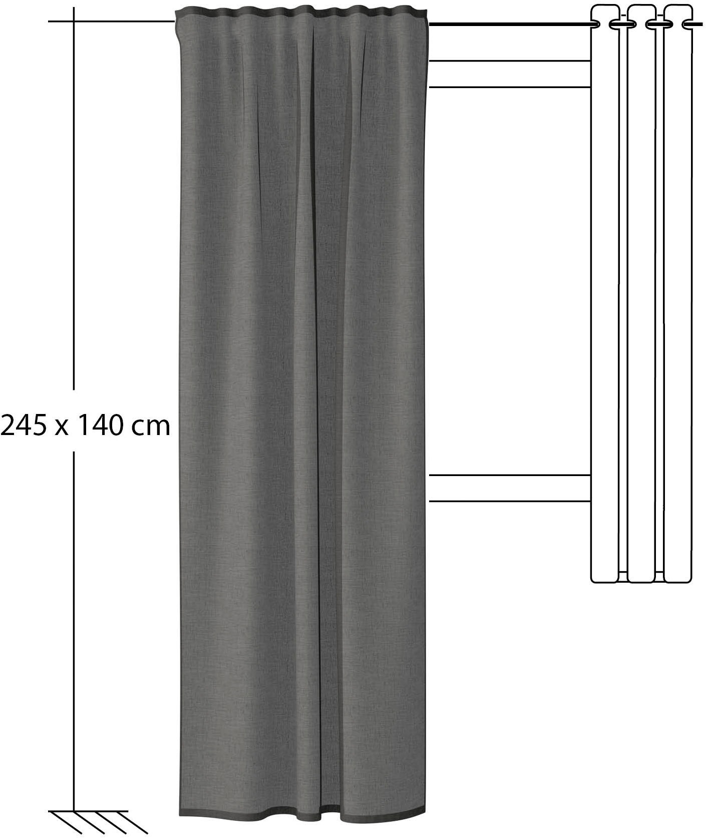 HOMING Gardine »Oskar« verdeckte Schlaufen 1 Stk. tlg. Fertigschal