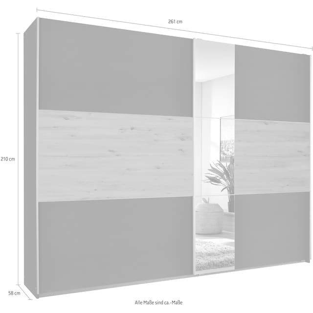rauch Schwebetürenschrank »Astana«, inkl. 2 Stoffboxen und zusätzlichen  Einlegeböden | BAUR