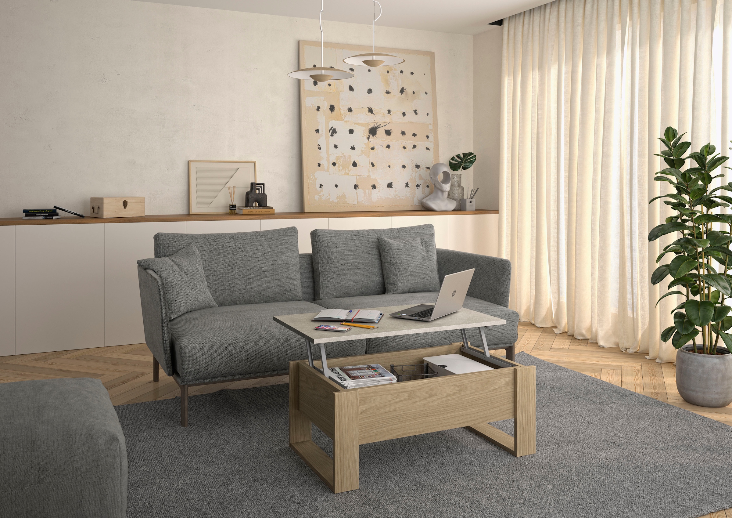 Gami Couchtisch "DENVER" Hochklappbare Tischplatte günstig online kaufen