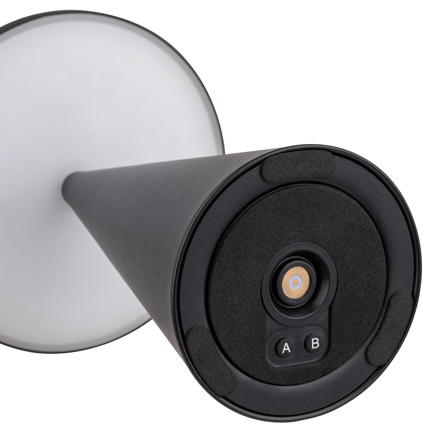 APS LED Tischleuchte »Akku-Tischleuchte "CONE", Höhe 18 cm«, 1 flammig, Leuchtmittel LED-Modul | LED fest integriert, inkl. Ladestation, USB-Ladekabel und Fernbedienung