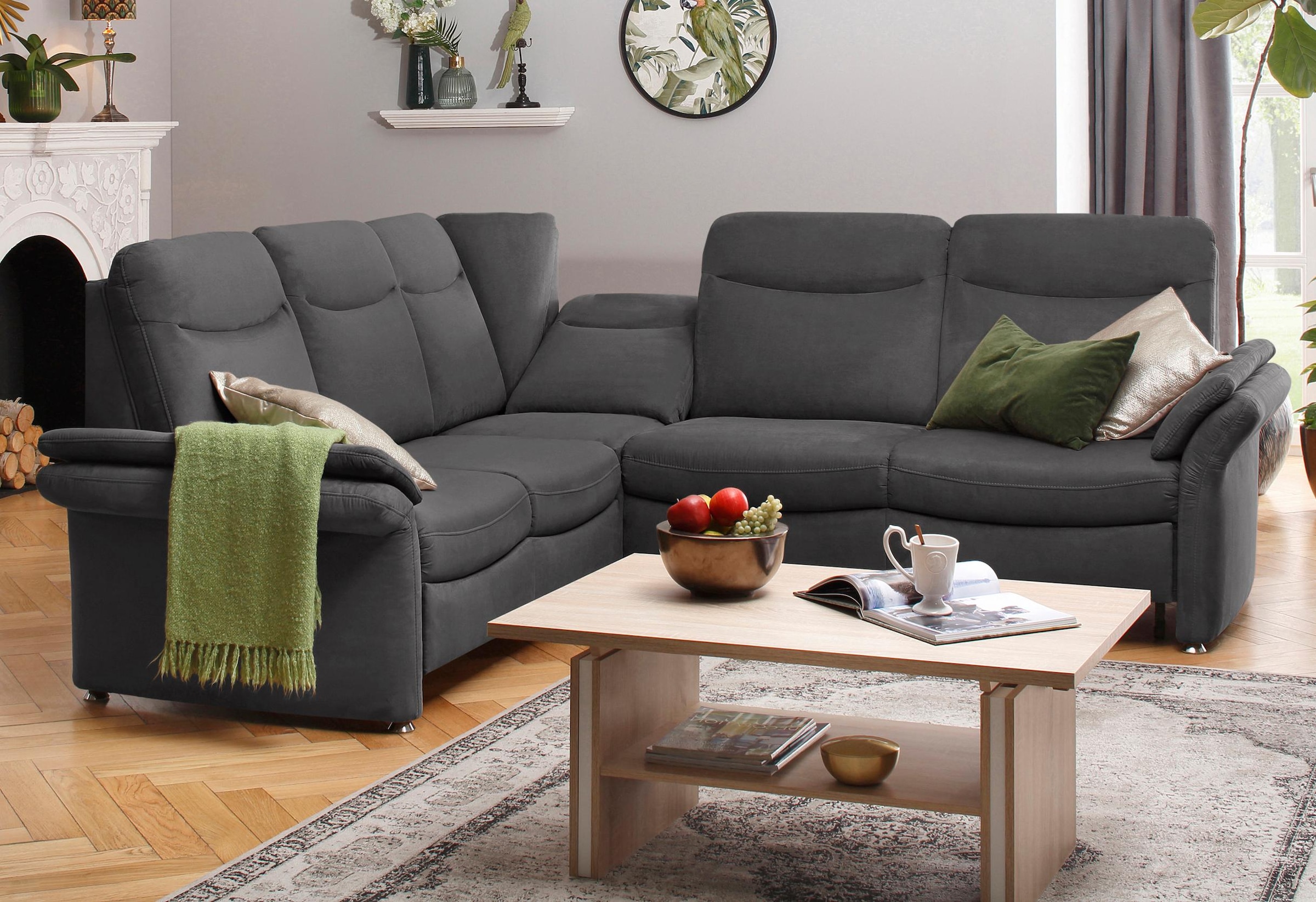 Home affaire Ecksofa »Tahoma L-Form«, mit Armlehnfunktion, wahlweise Bettfunktion, Schublade, Relaxfunktion