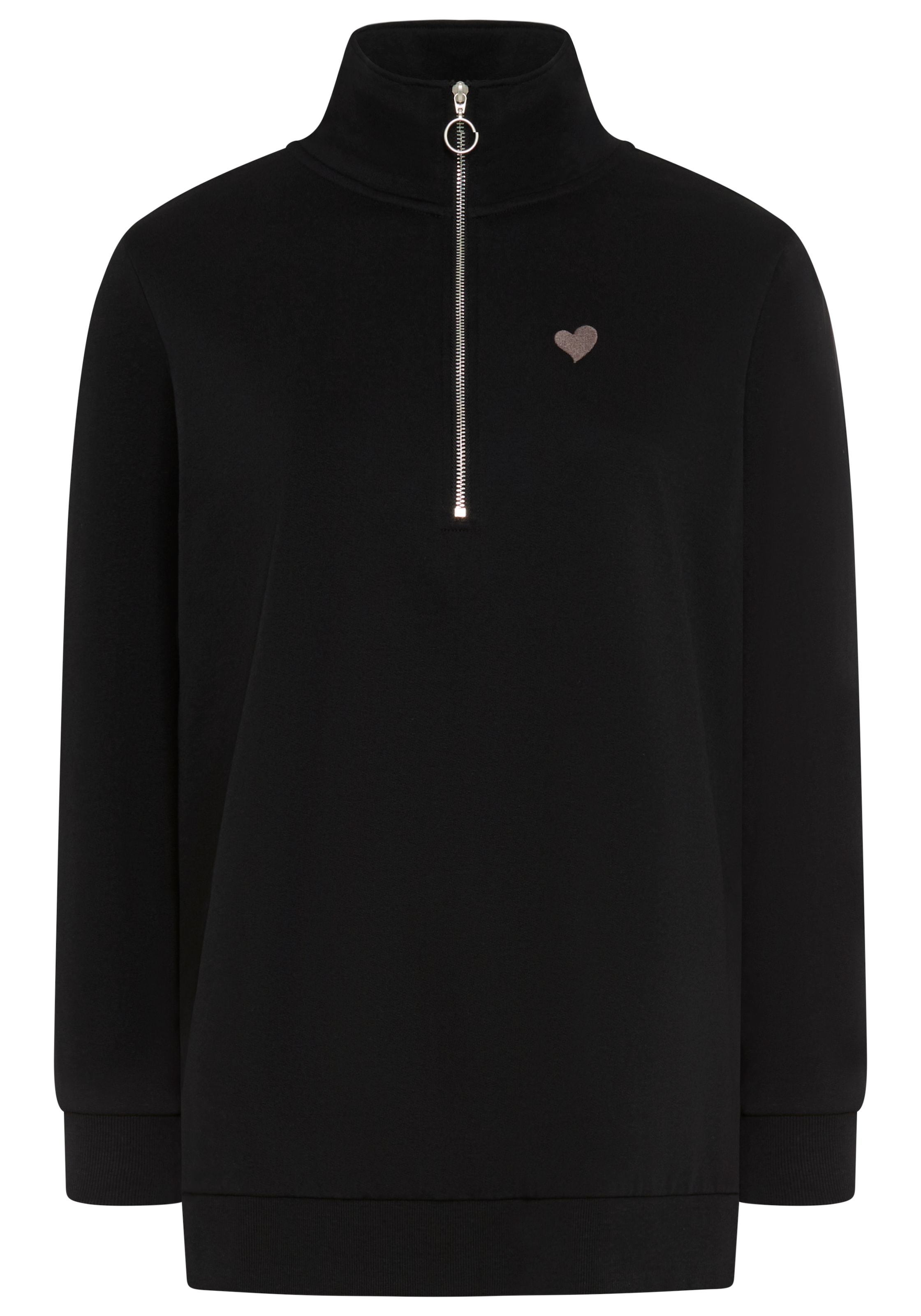 Laura Scott CURVE Longsweatshirt »Große Größen«, mit Stehkragen, aus angerauter Sweatware, lässig geschnitten
