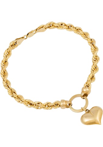 Armband »Schmuck Geschenk Gold 585 Armschmuck Armkette Kordelkette "Herz"«