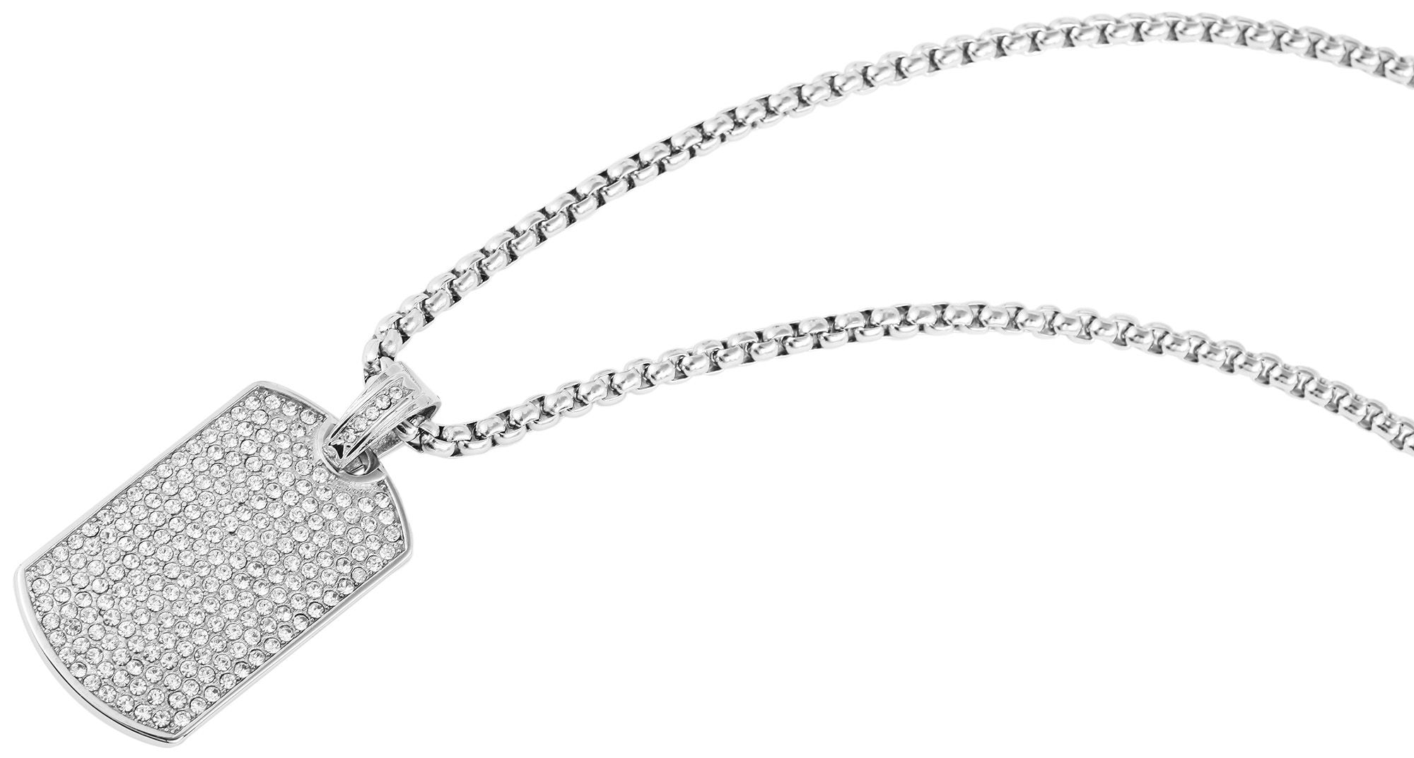 Adelia´s Kettenanhänger »Unisex Anhänger aus Edelstahl mit Strass Steinchen«  Zum Verschenken – passend für viele Anlässe