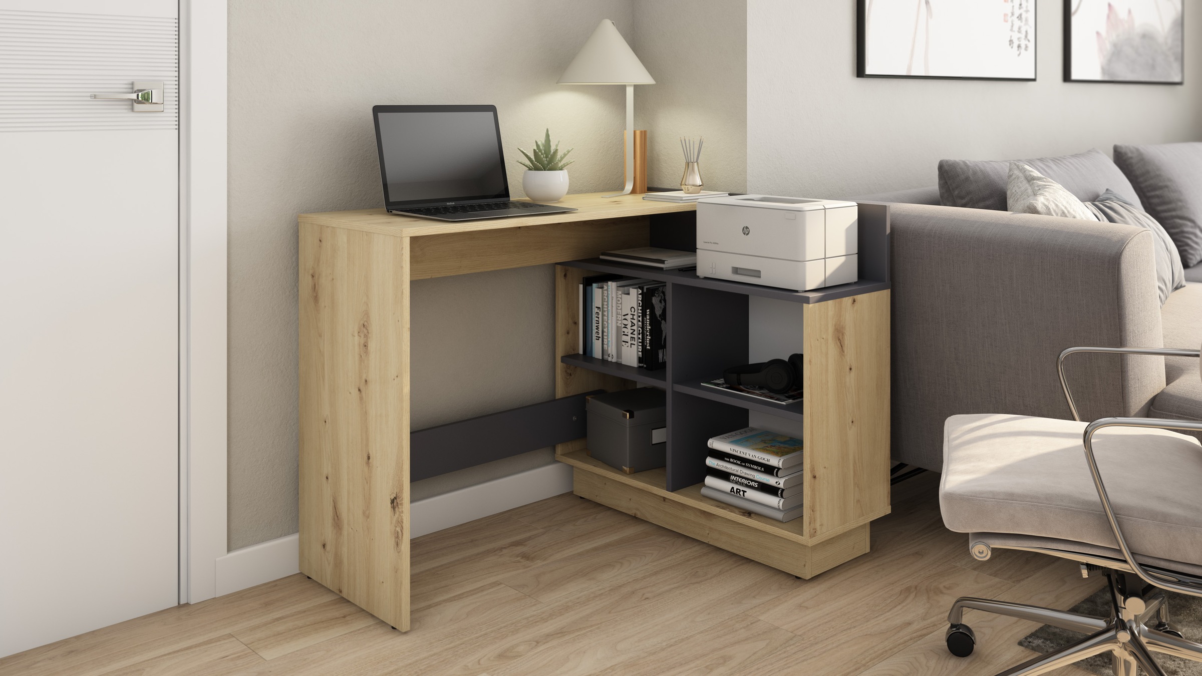 byLIVING Eckschreibtisch "Bern" platzsparender Schreibtisch, rechts und lin günstig online kaufen