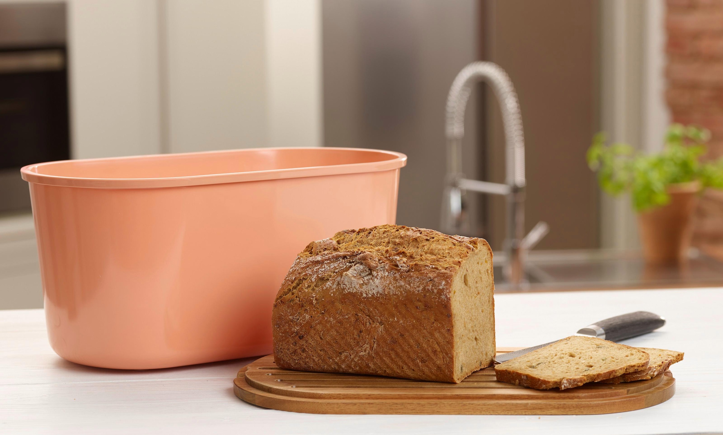 ECHTWERK Brotkasten »FRESH«, (1 tlg.), Brotaufbewahrung, Brottopf, Brotbox mit Schneidebrett, für 1 kg Brot