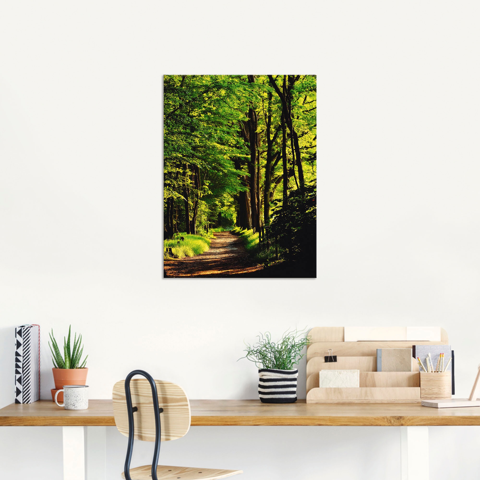 Artland Wandbild »Weg im Wald«, Wald, (1 St.), als Alubild, Outdoorbild, Leinwandbild, Poster in verschied. Größen