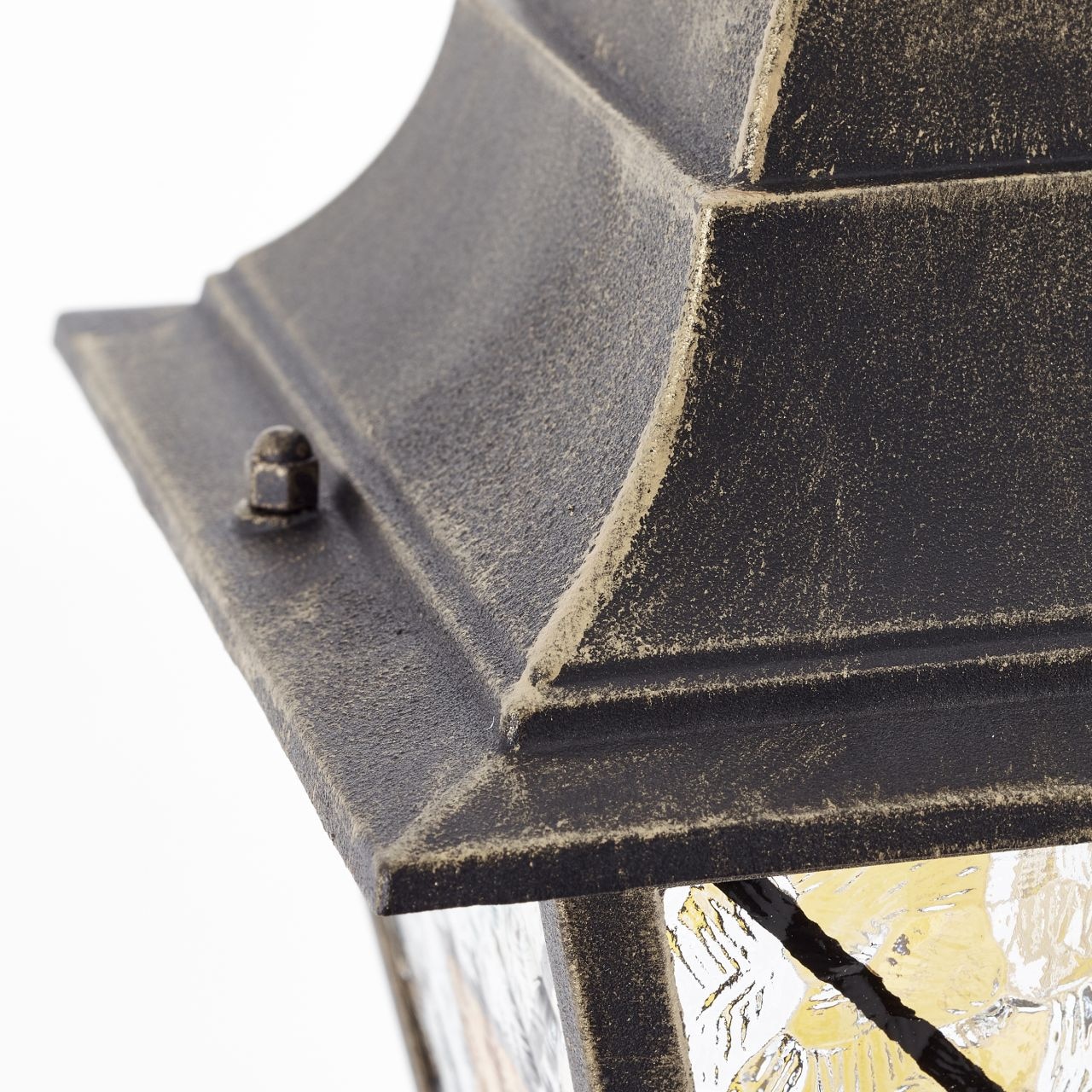 Brilliant Pollerleuchte »Janel«, 1 flammig-flammig, 120 cm Höhe, E27, Metall/Glas, antik schwarz goldfarben