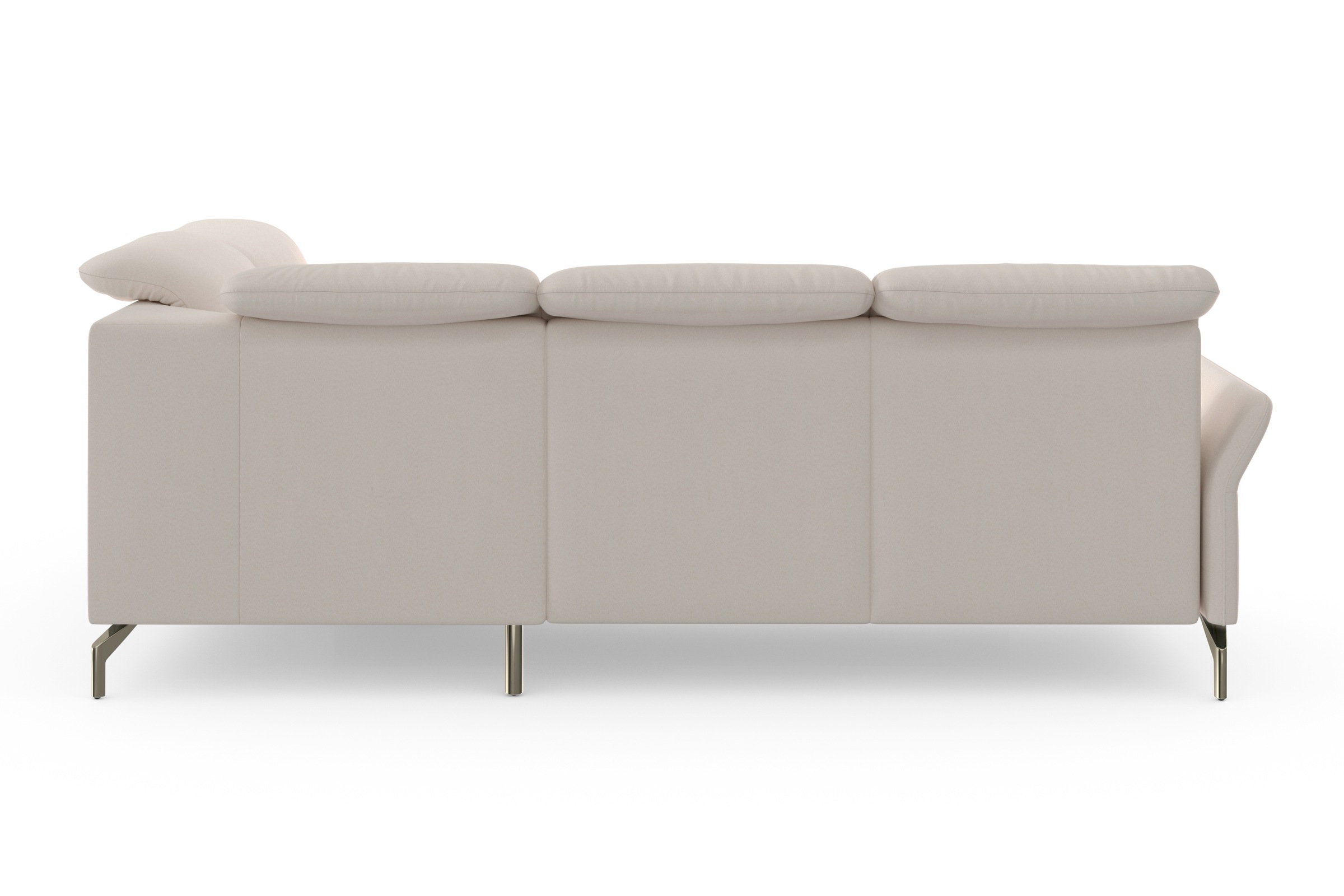 sit&more Ecksofa »Fashion L-Form« wahlweise mit Kopfteilverstellung, Vorziehsitz, motorisch, Nickelfüße