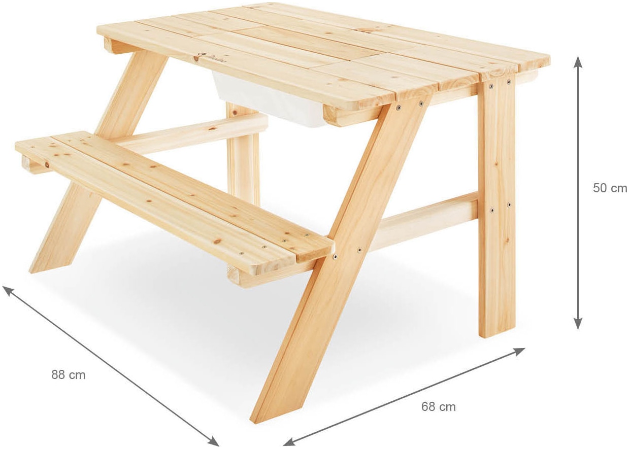 Pinolino® Kindersitzgruppe »Spieltisch Knut, natur« auch passend für Spielhaus Knut