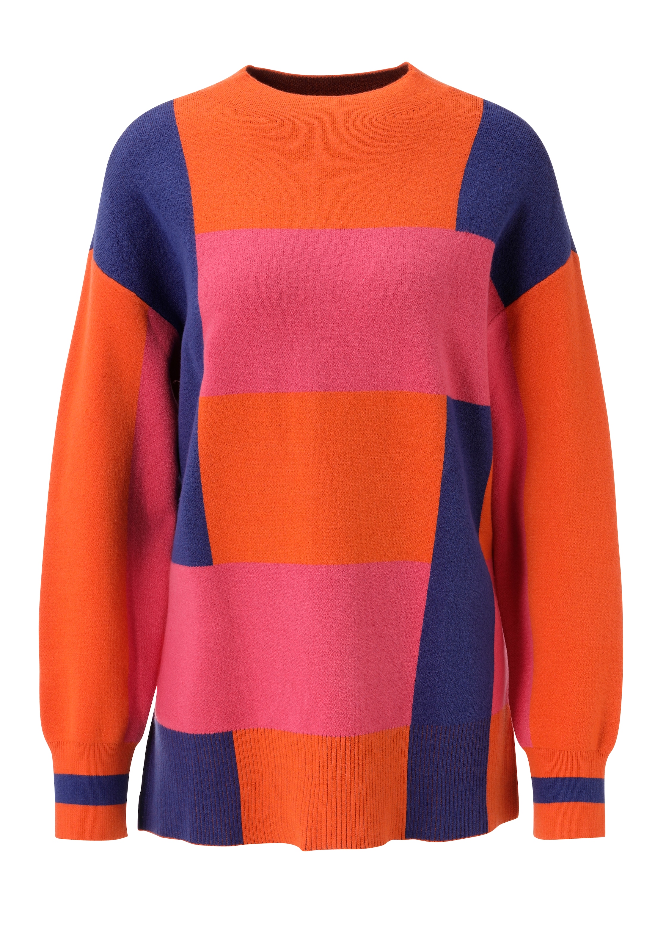 Aniston SELECTED Strickpullover in trendstarker Color-Blocking-Optik allover - NEUE KOLLEKTION
