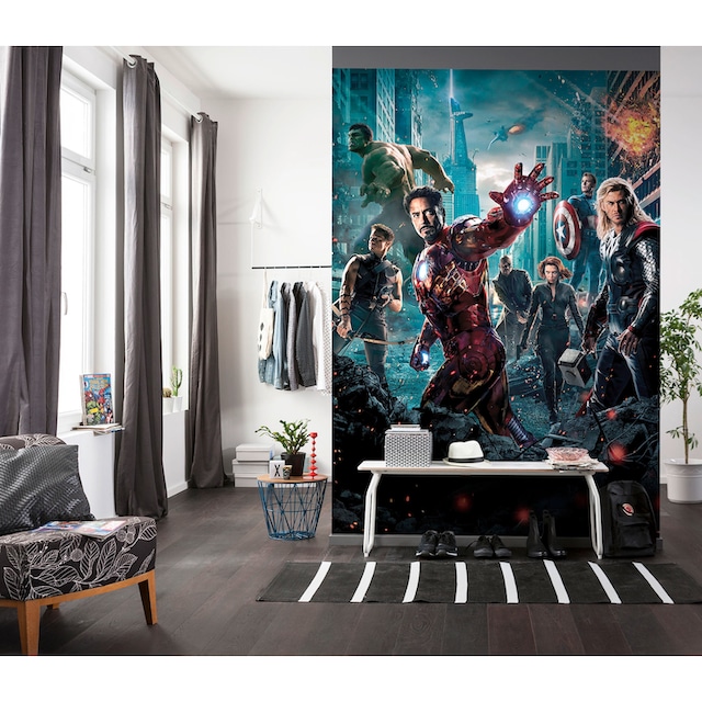 Komar Fototapete »Avengers Movie Poster«, 184x254 cm (Breite x Höhe),  inklusive Kleister online bestellen | BAUR