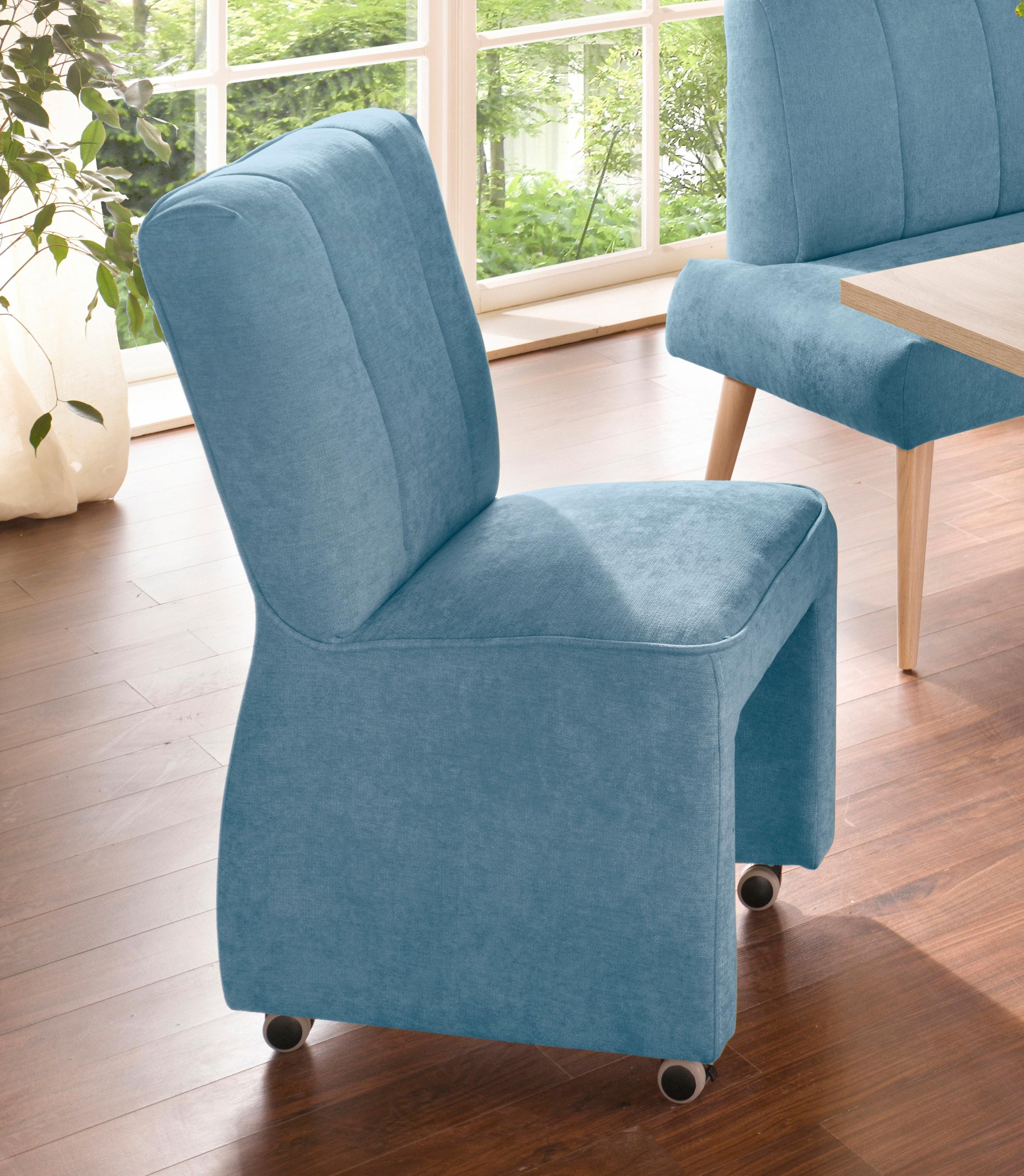 exxpo - sofa fashion Sessel »Costa, Loungesessel, Hochlehnsessel, auf Rollen, Komfortsitzhöhe 53cm«, kompakt und bequem, Breite 52 cm
