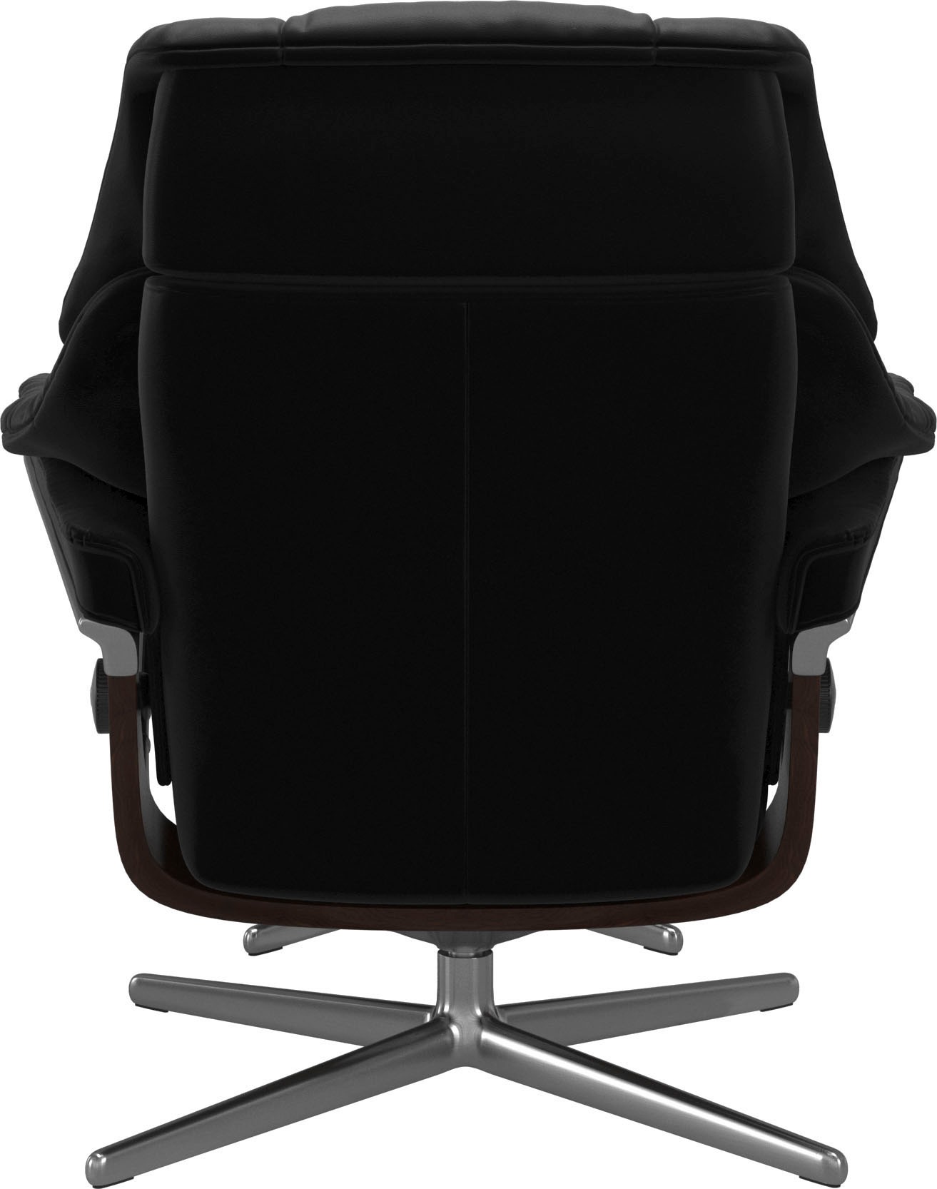 Thumbnail - Stressless Relaxsessel "Reno" Set, Relaxsessel mit Hocker, mit Hocker, mit Cross Base, Größe S, M & L, Holzakzent Braun