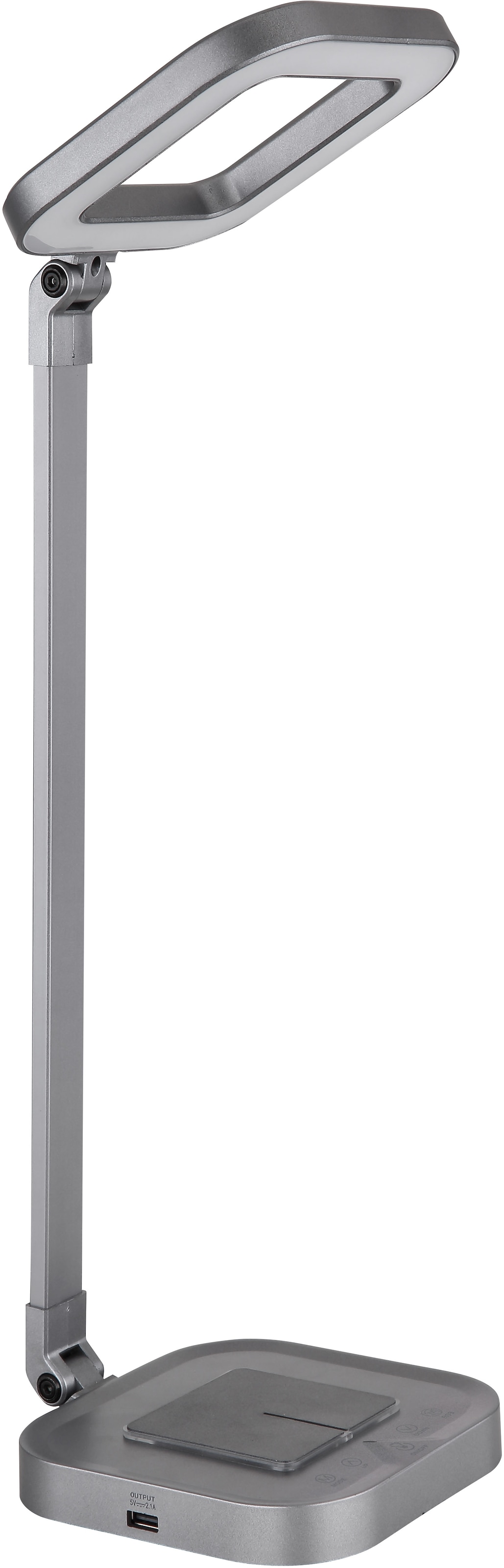 GLOBO LIGHTING LED Tischleuchte »MONACO«, Leuchtmittel LED-Modul | LED fest integriert, Tischlampe/Arbeitszimmer/Bürotischleuchte/grau