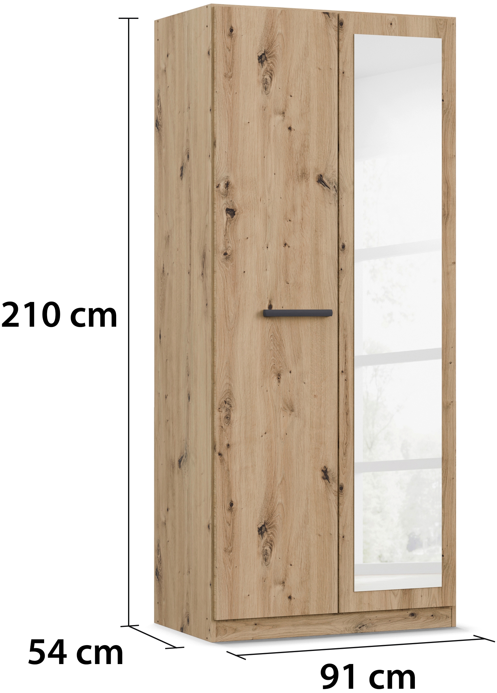 rauch Drehtürenschrank »Kleiderschrank Schrank Garderobe Garderobenschrank Stauraumwunder MODI«, optional mit Spiegel MADE IN GERMANY