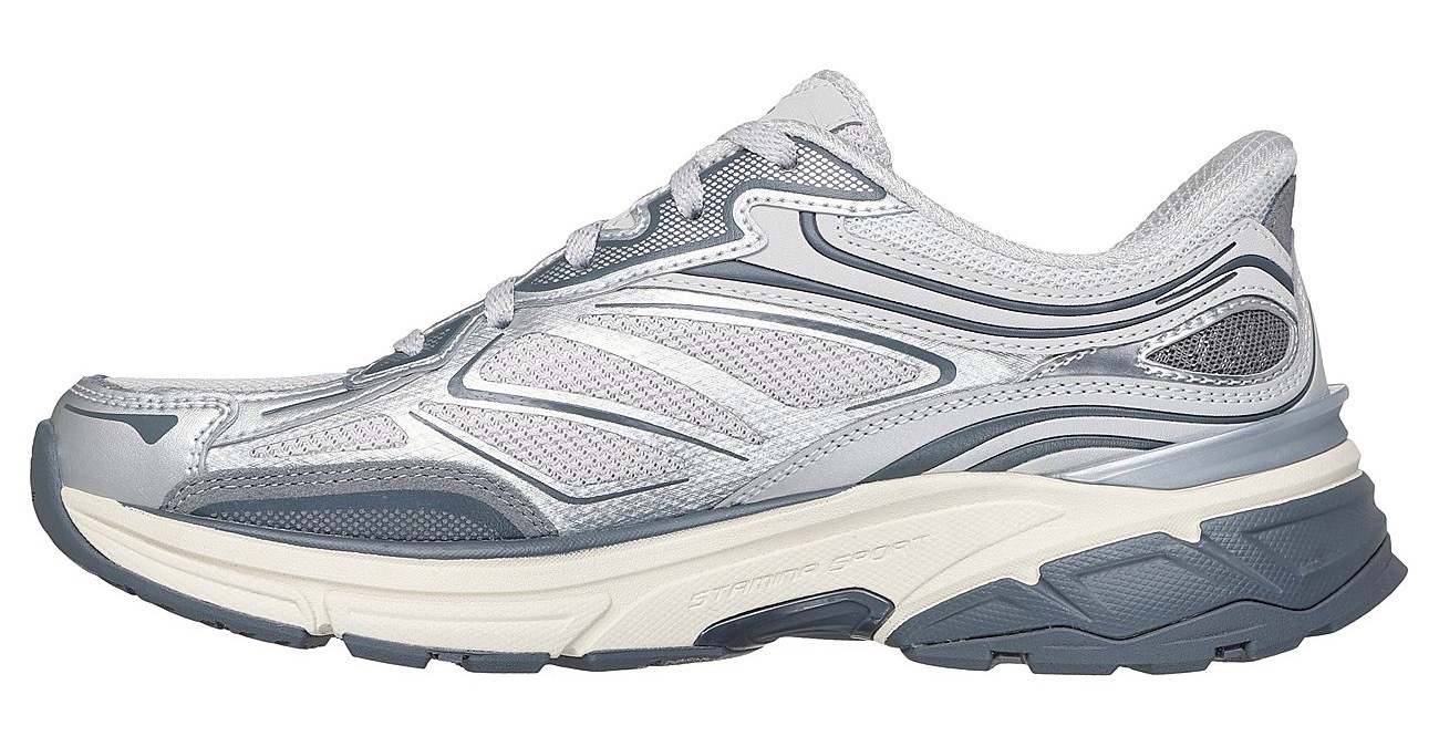 Skechers Stamina Sport Baskets Argent Gris EU 37 3