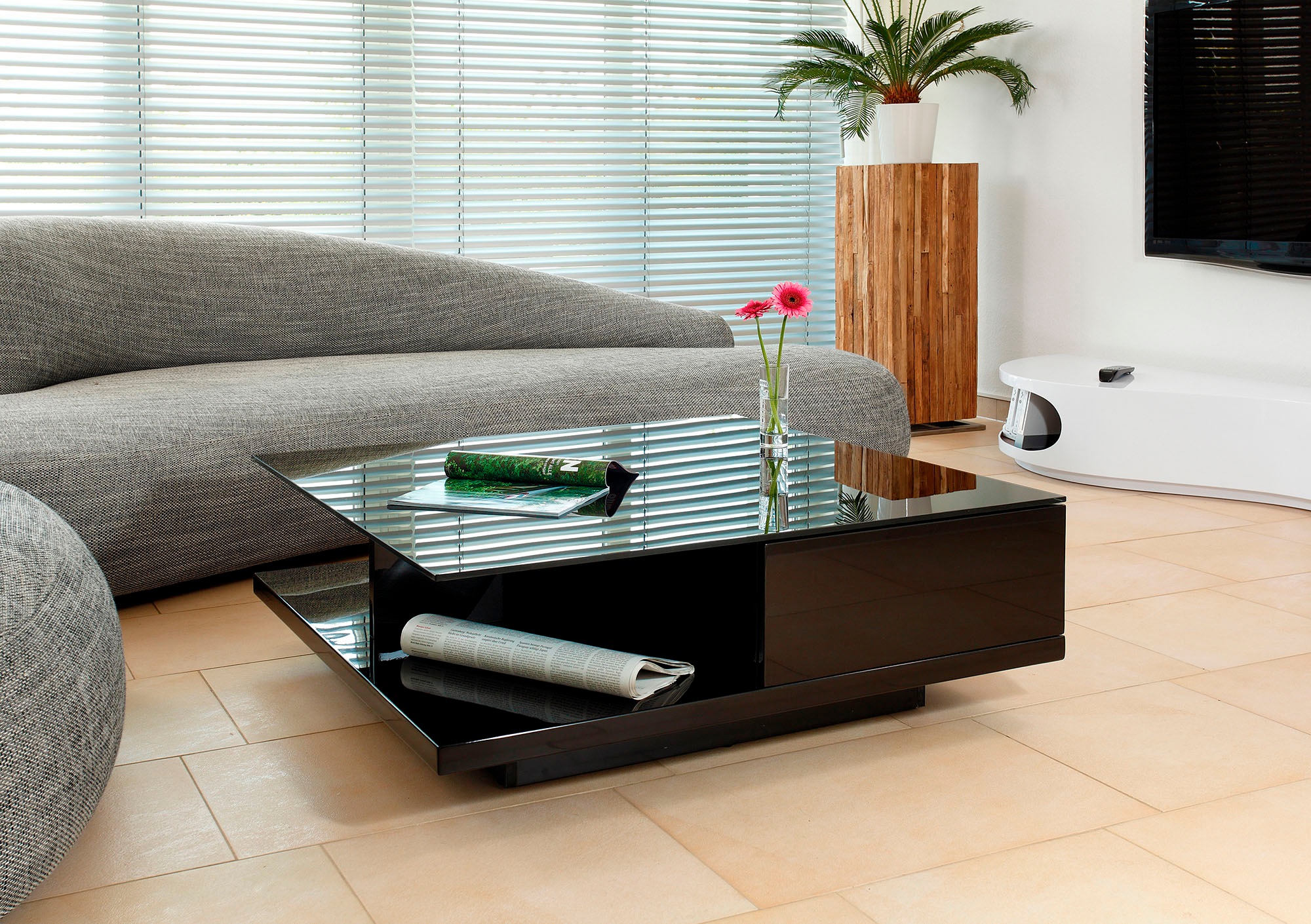 SalesFever Couchtisch "- stilvoll und praktisch", Kristallglas-Tischplatte, günstig online kaufen