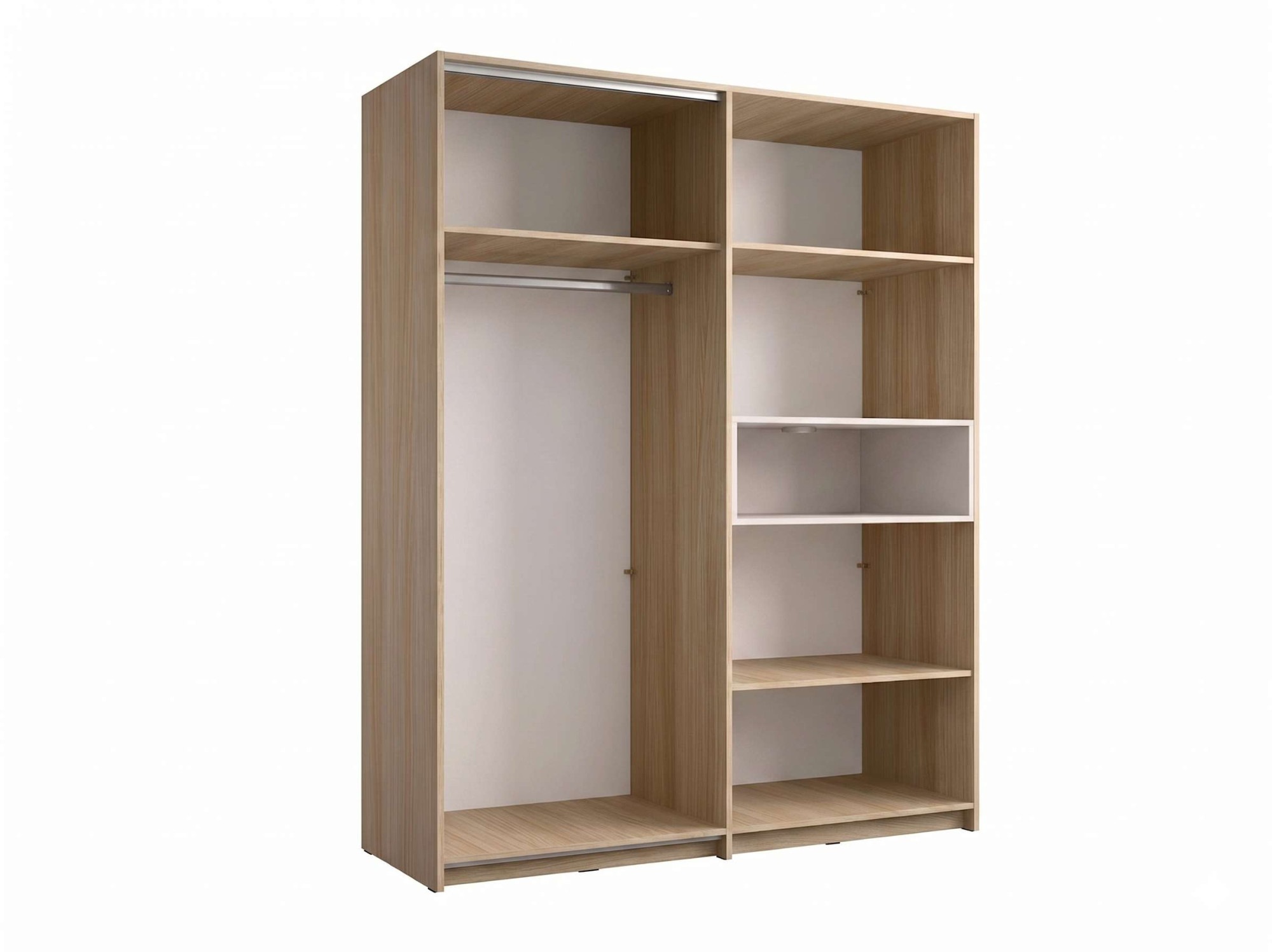 Home affaire Kleiderschrank »CUBIQUE mit/ohne Beleuchtung, Sof-Close System, Breite 161 cm« Garderobe mit Kleiderstange, 5 geschlossenen Fächern, 1 offenem Fach