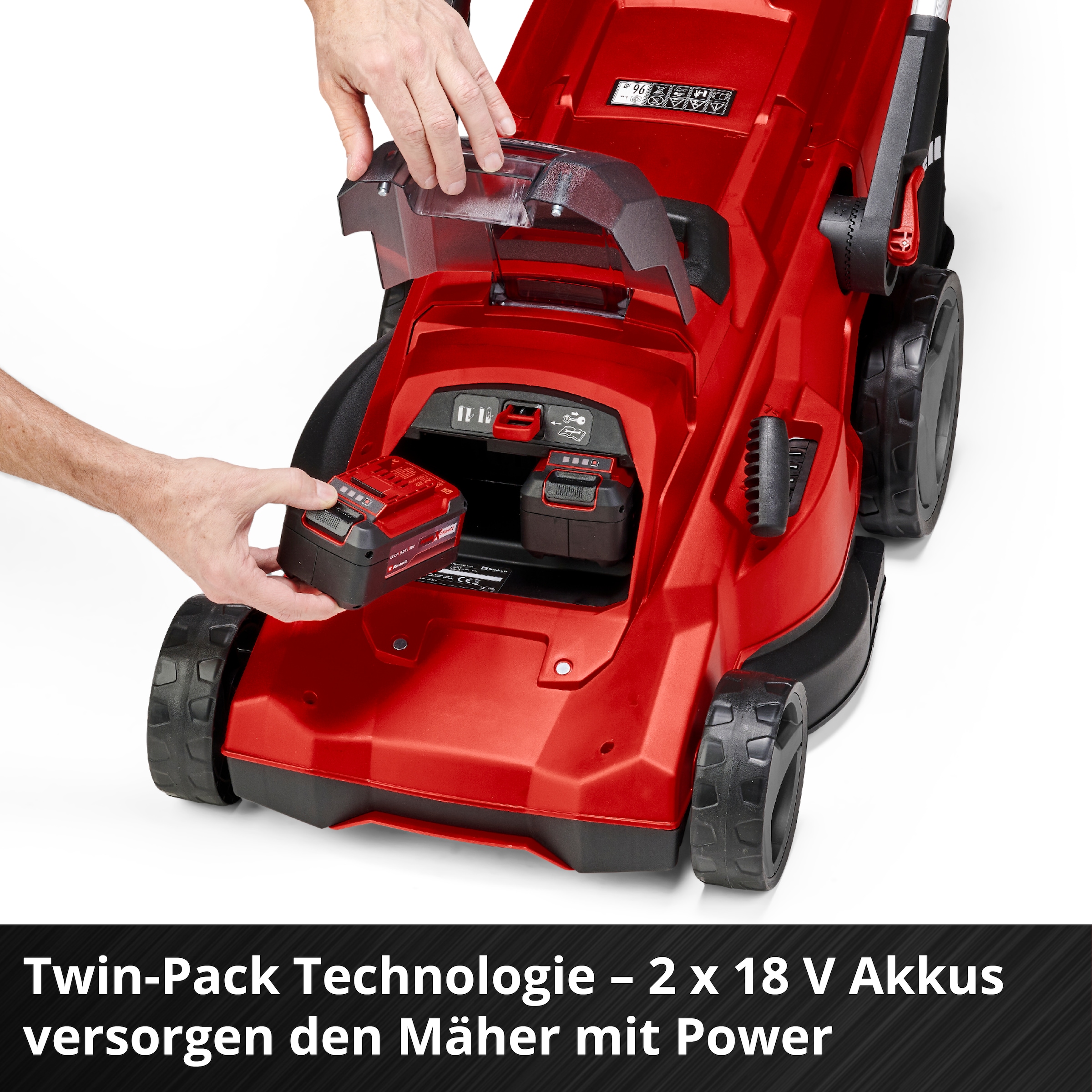 Einhell Akkurasenmäher »RASARRO 36/42 (2x5,2Ah)« mit 2x Akku 18V/5,2Ah und 1x Ladegerät