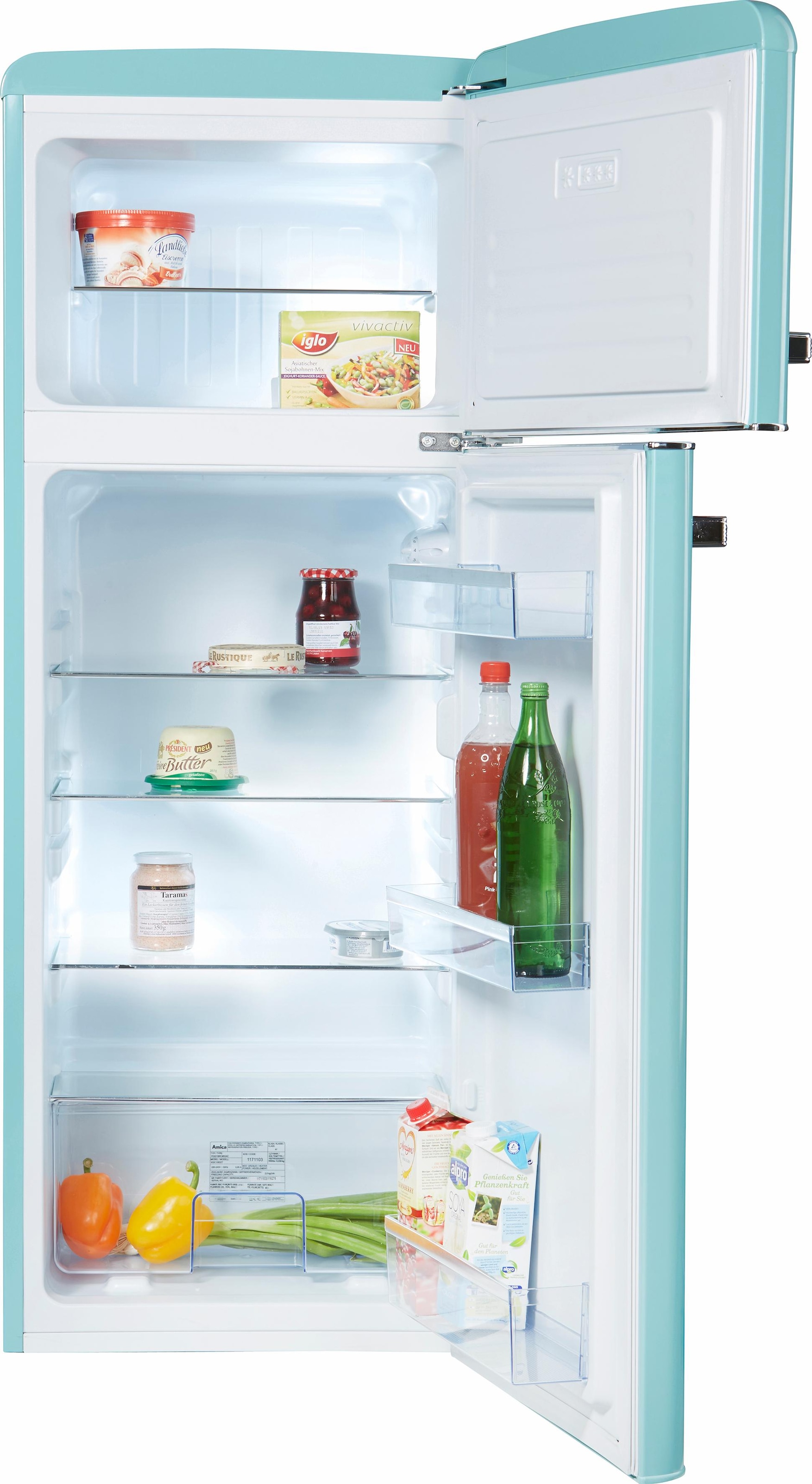 Amica Kühl-/Gefrierkombination »KGC1563 T« 144 cm hoch 55 cm breit