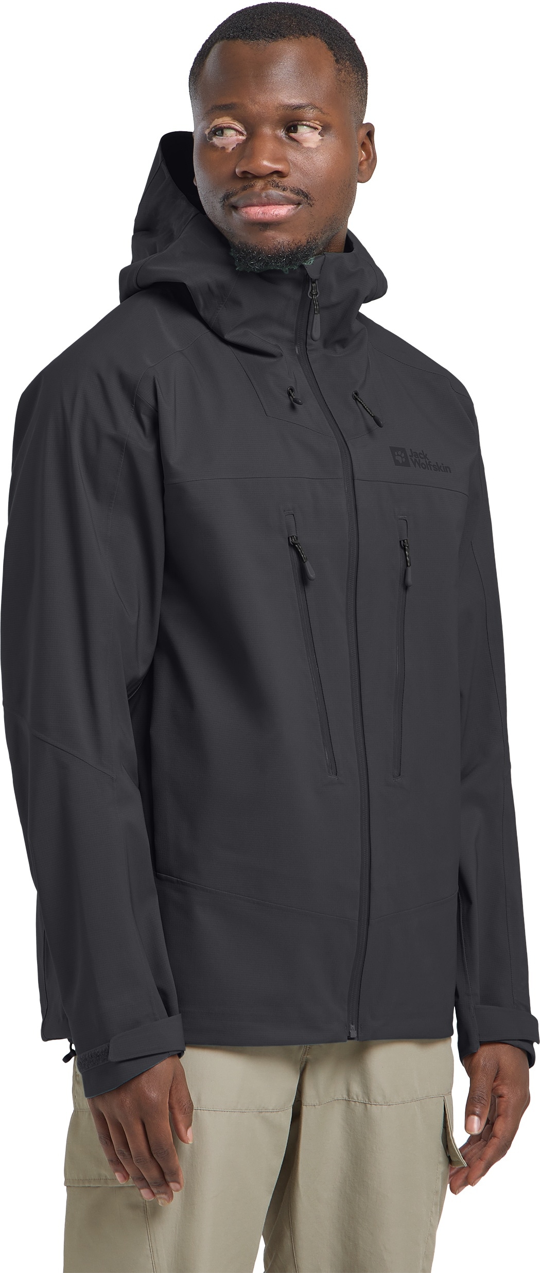 Jack Wolfskin Trekkingjacke "KAMMWEG 3L JKT M" mit Kapuze 3 Lagen Wetterschutzjacke, wasser-und winddicht, atmungsaktiv