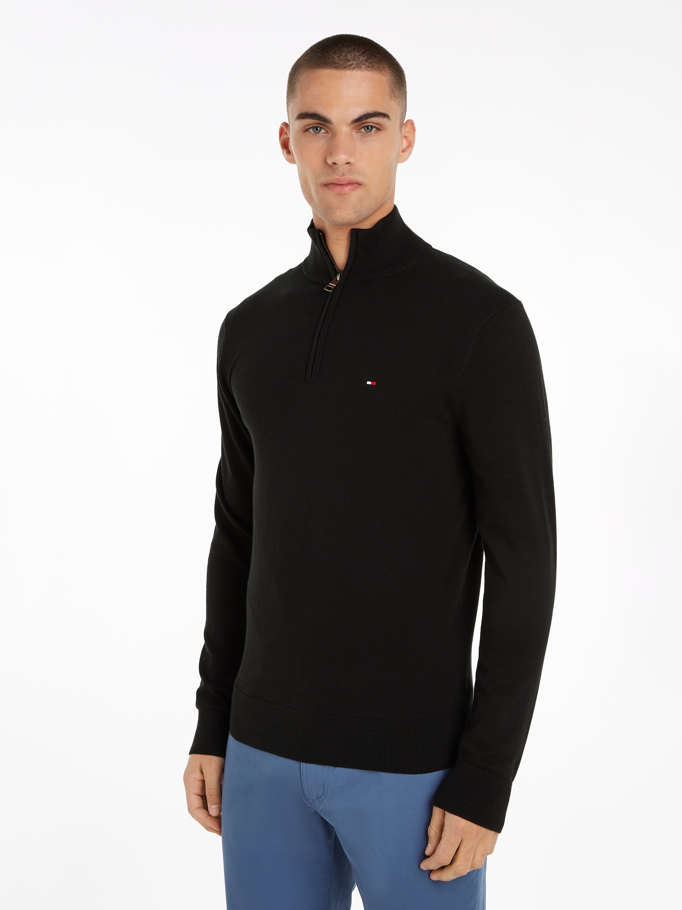 Tommy Hilfiger Troyer "ESSENTIAL COTTON ZIP MOCK"