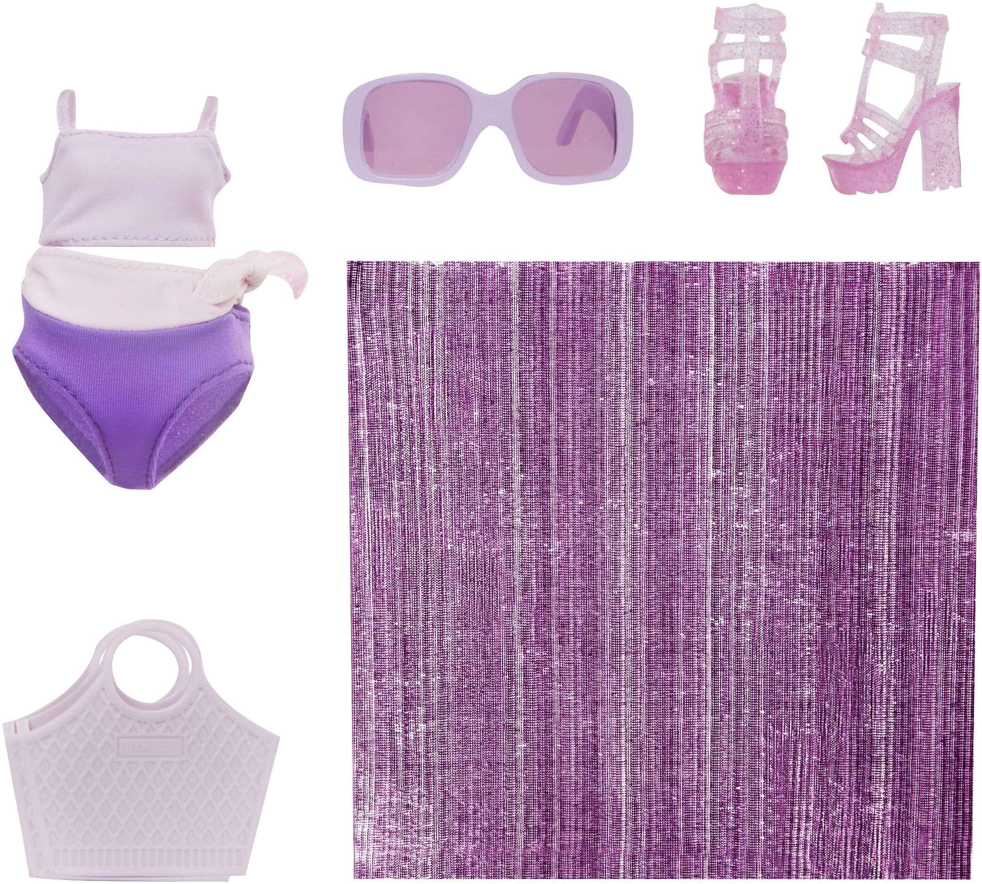 RAINBOW HIGH Anziehpuppe »Rainbow High Swim & Style Fashion Doll- Violet (Purple)«