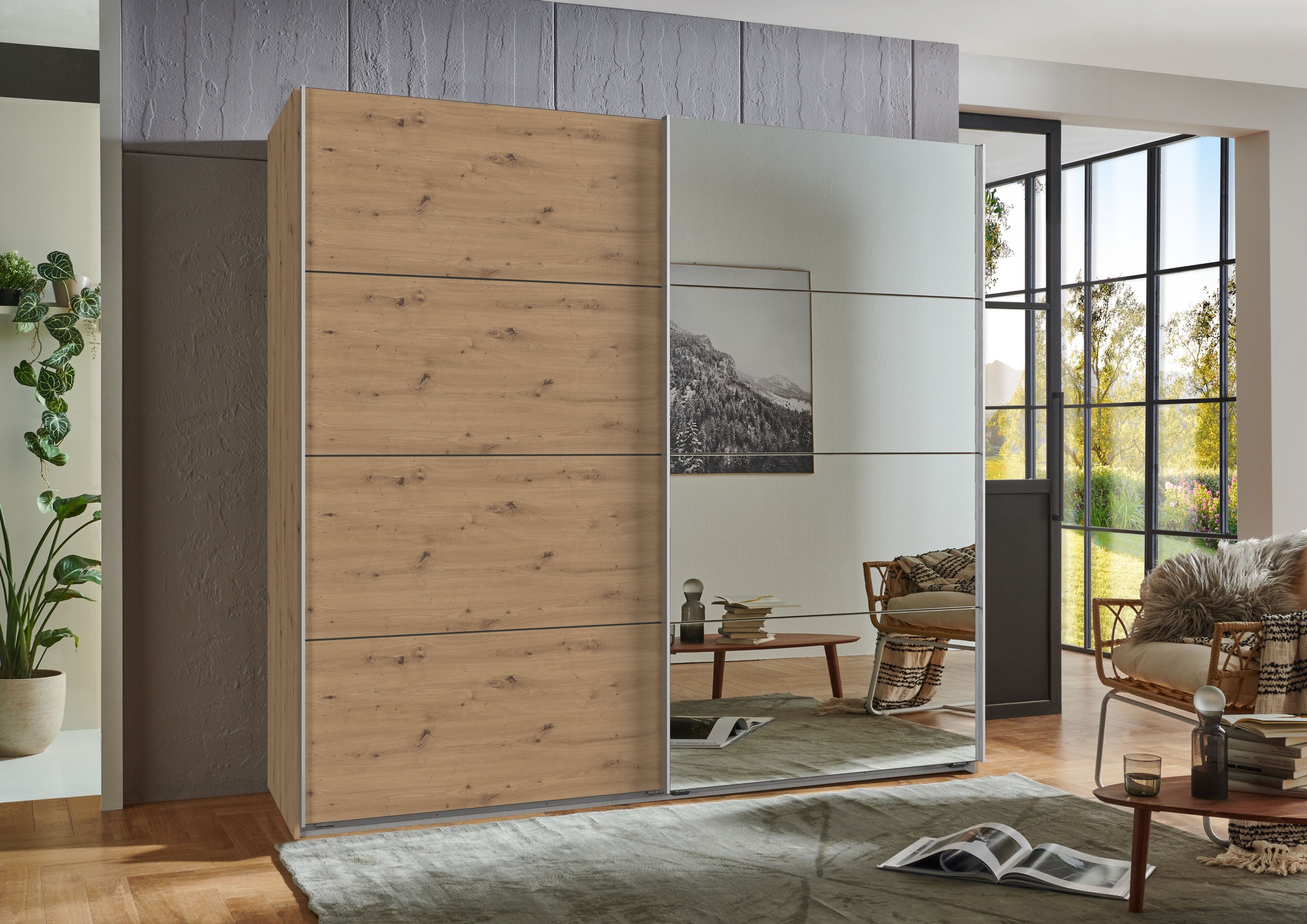 Wimex Schwebetürenschrank "Ernie Kleiderschrank mit Spiegel, Made in German günstig online kaufen