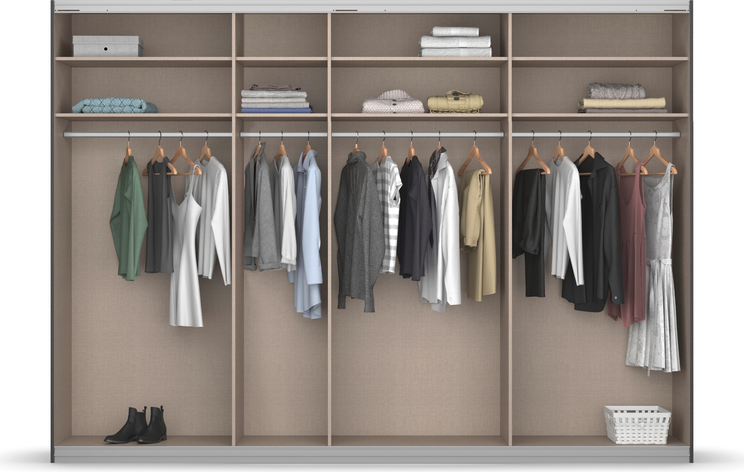 Thumbnail - rauch Schwebetürenschrank "Kleiderschrank Schrank Garderobe Wäscheschrank Ankleide OTELI" Breiten 203/271/315/360 cm Höh...