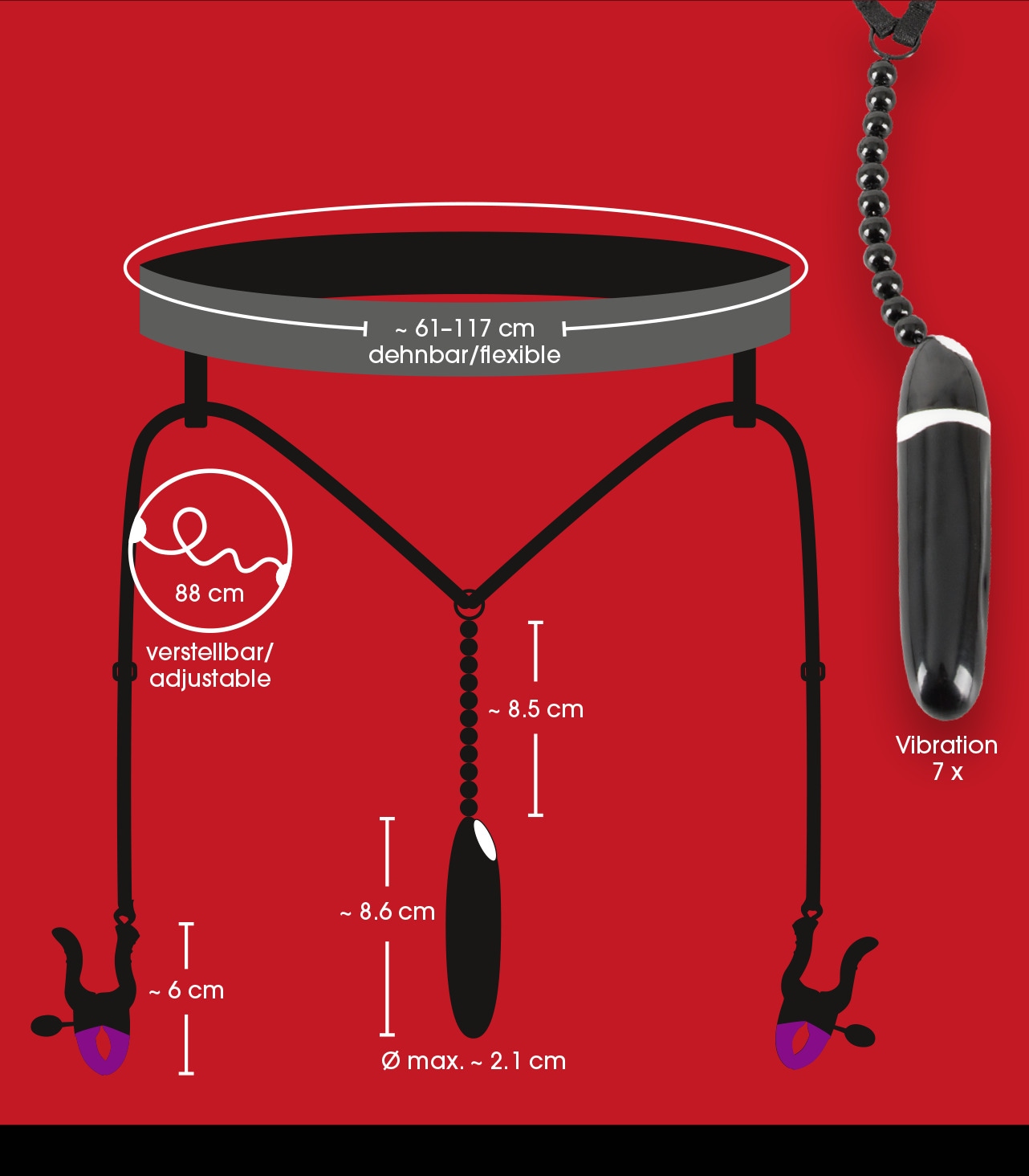 Bad Kitty Nippelklemme »Slip mit Klammer Bad Kitty Spreader String«