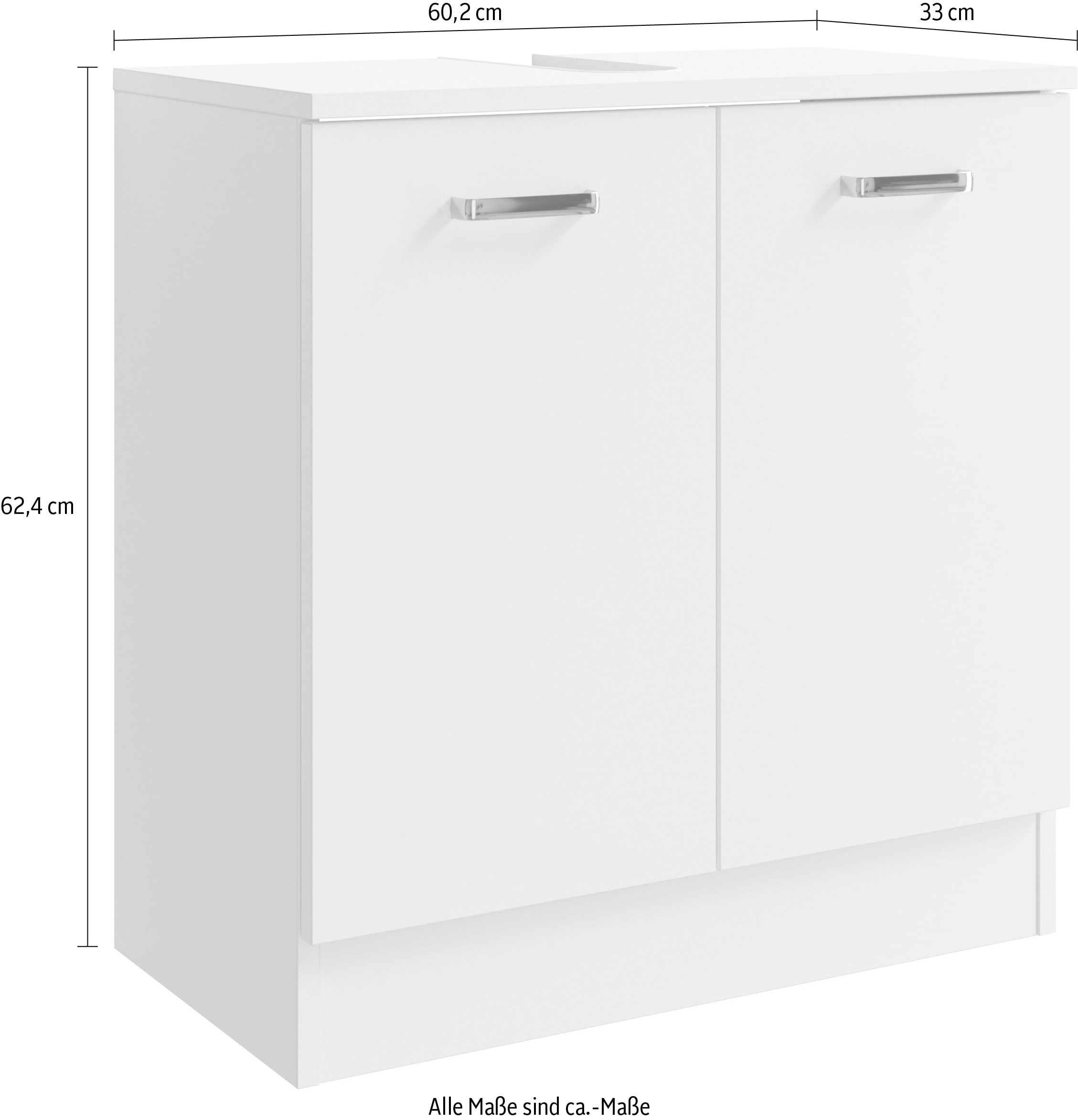 PELIPAL Waschbeckenunterschrank »Quickset 301«, 60,2 breit cm | BAUR