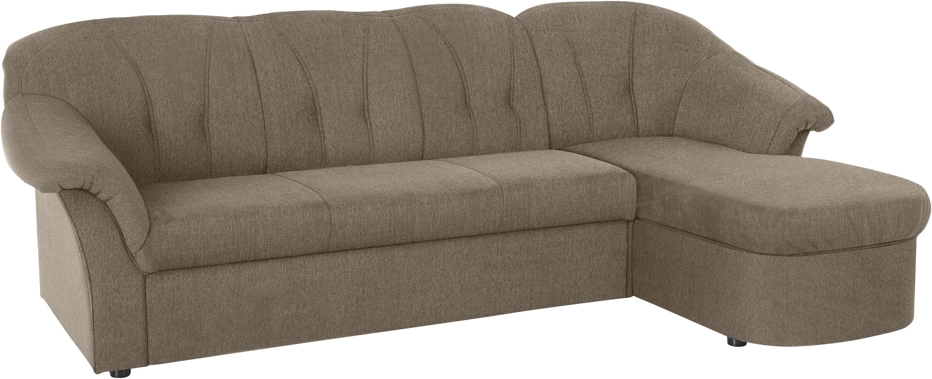 Thumbnail - DOMO collection Ecksofa "Pegnitz, elegante Rückensteppung, kompakte Stellmaße 238/141cm, L-Form", wahlweise mit Bettfunk...