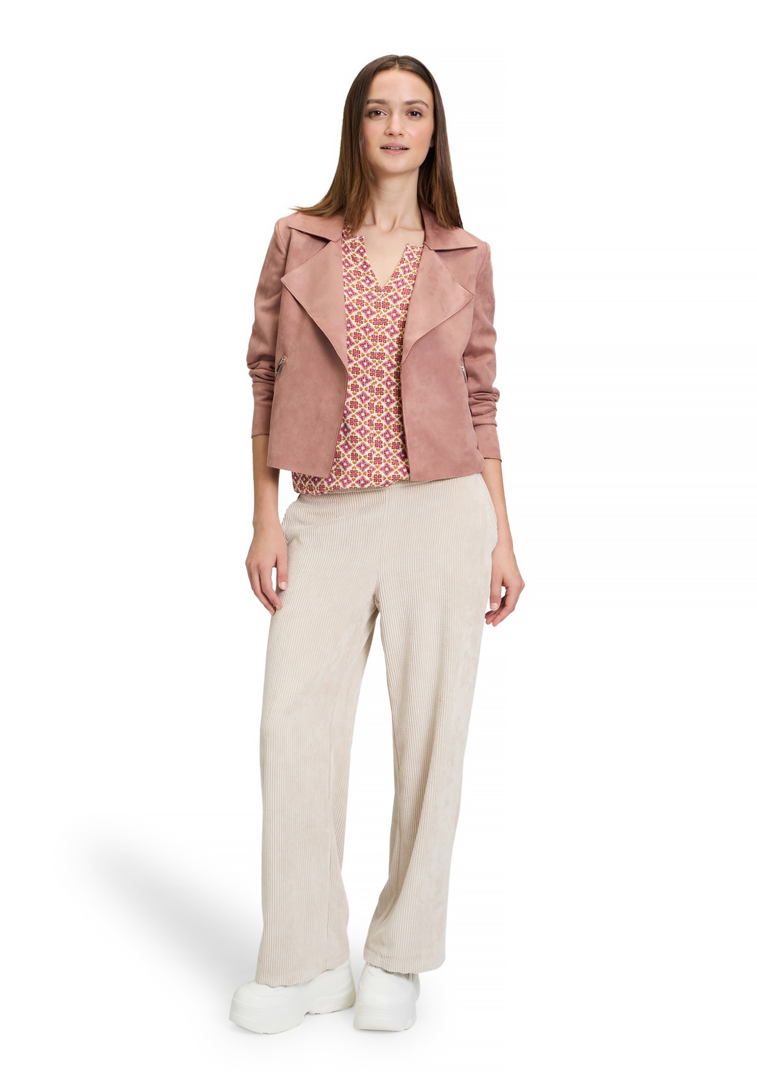Cartoon Jackenblazer »Cartoon Damen Blazer-Jacke mit offenem Saum«, Taschen