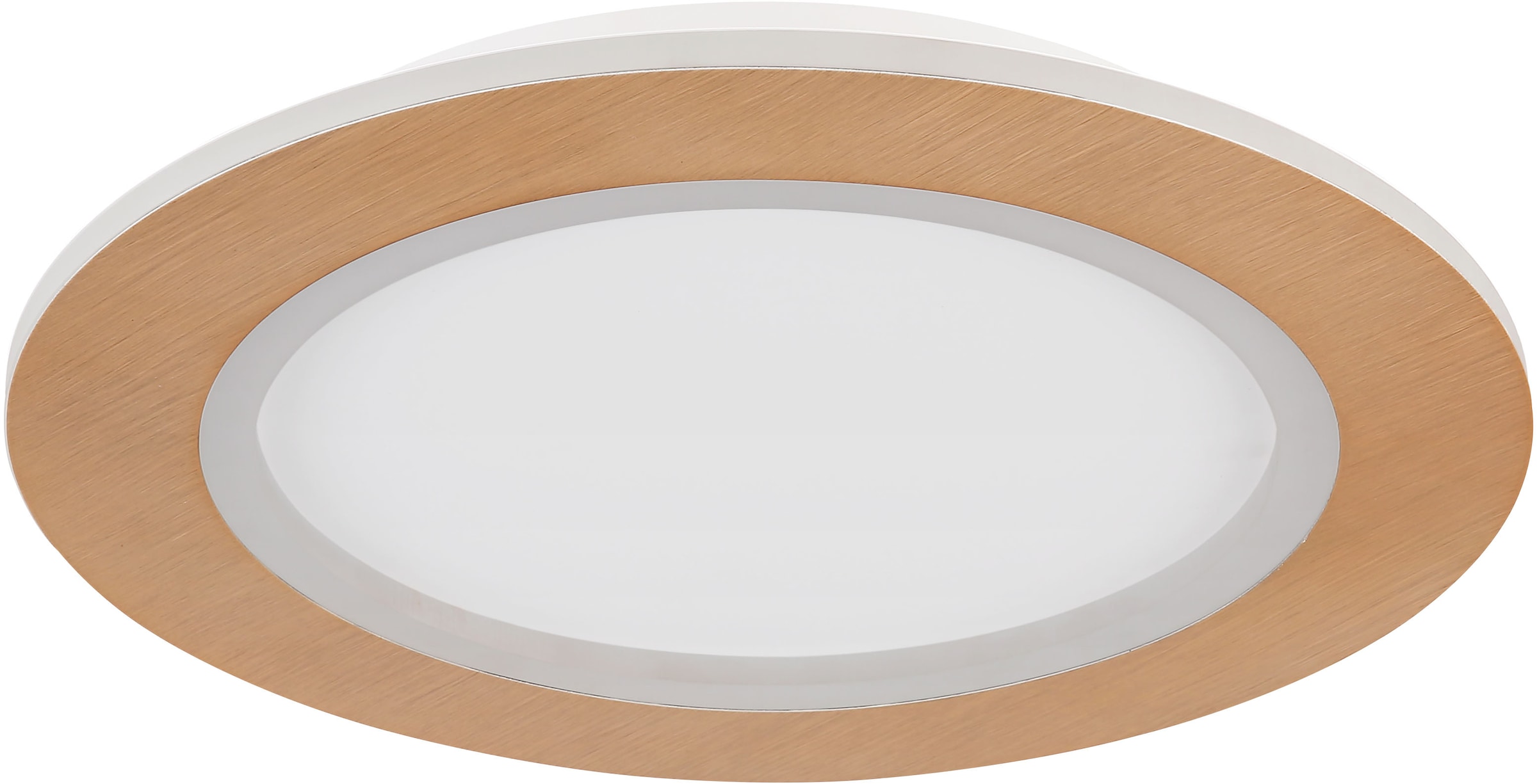 GLOBO LIGHTING LED Deckenleuchte »CLAY«, Leuchtmittel LED-Modul | LED fest integriert, Deckenlampe/holzoptik/rund/Wohnzimmer/Schlafzimmer
