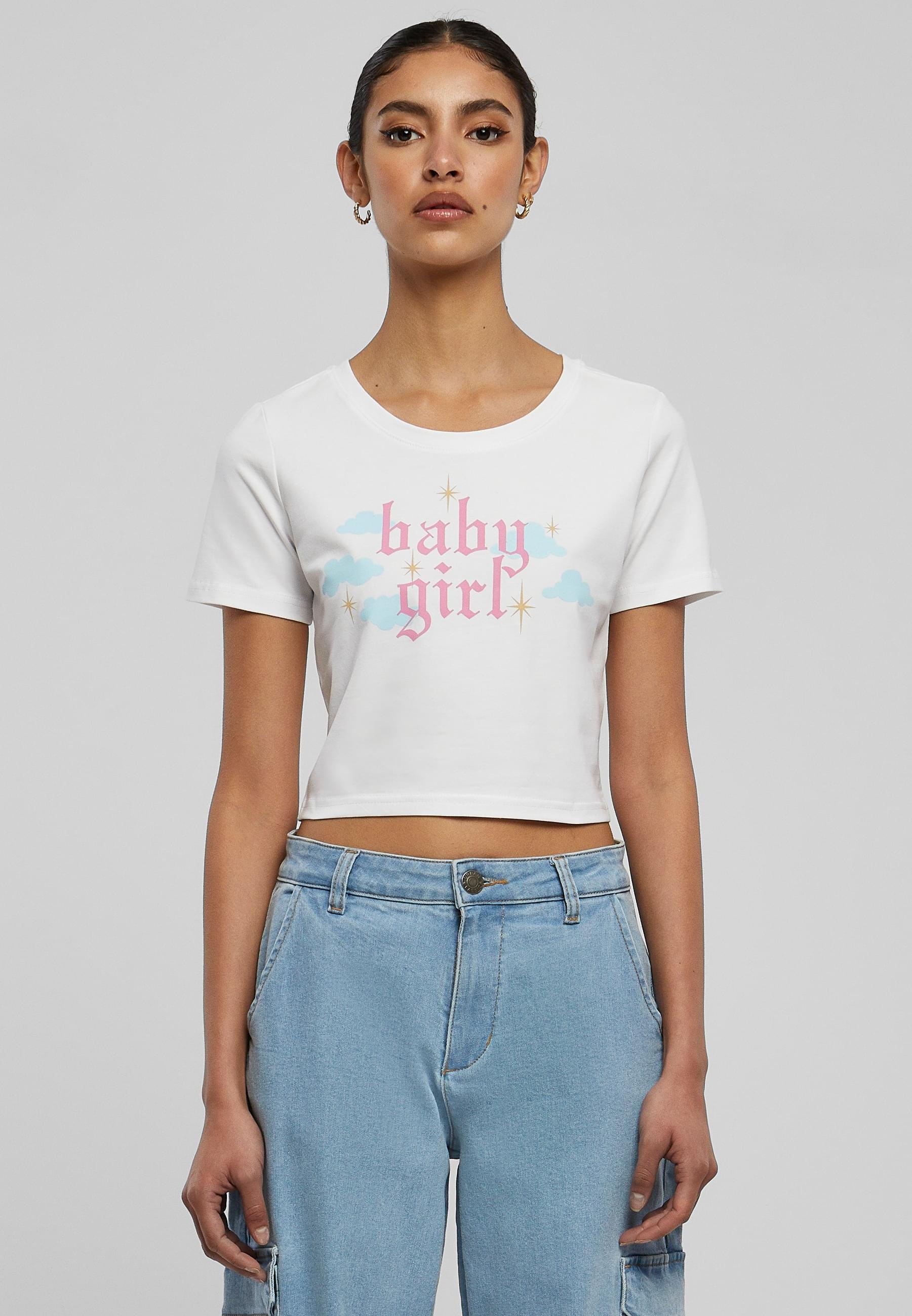 Miss Tee Kurzarmshirt »Miss Tee Damen Baby Girl Cropped Tee«, (1 tlg.)