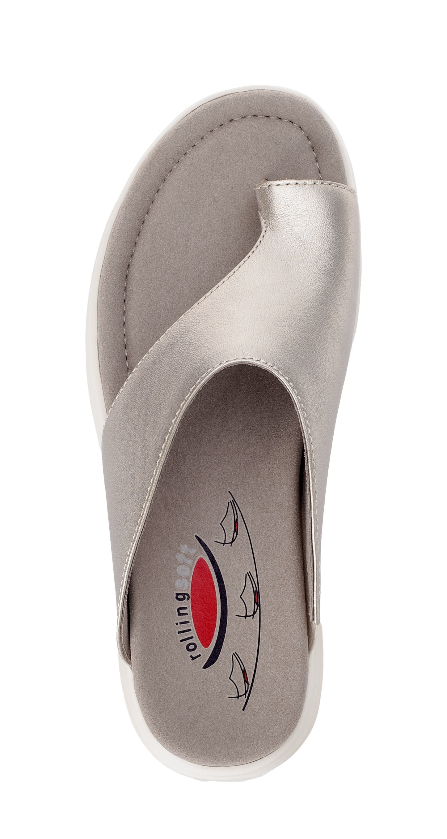 rollingsoft Dianette  Zehentrenner, Sommerschuh mit weichem Zehensteg, G-Weite