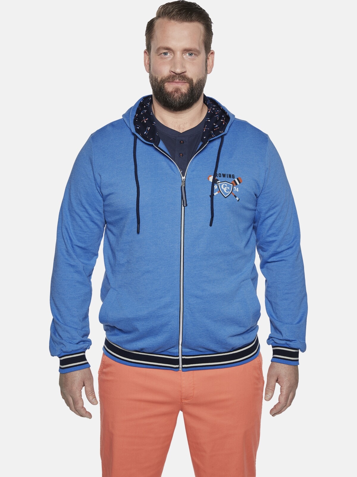 Charles Colby Kapuzensweatjacke "Sweatjacke DUKE EDMUND", mit kontrastfarbener Kapuze