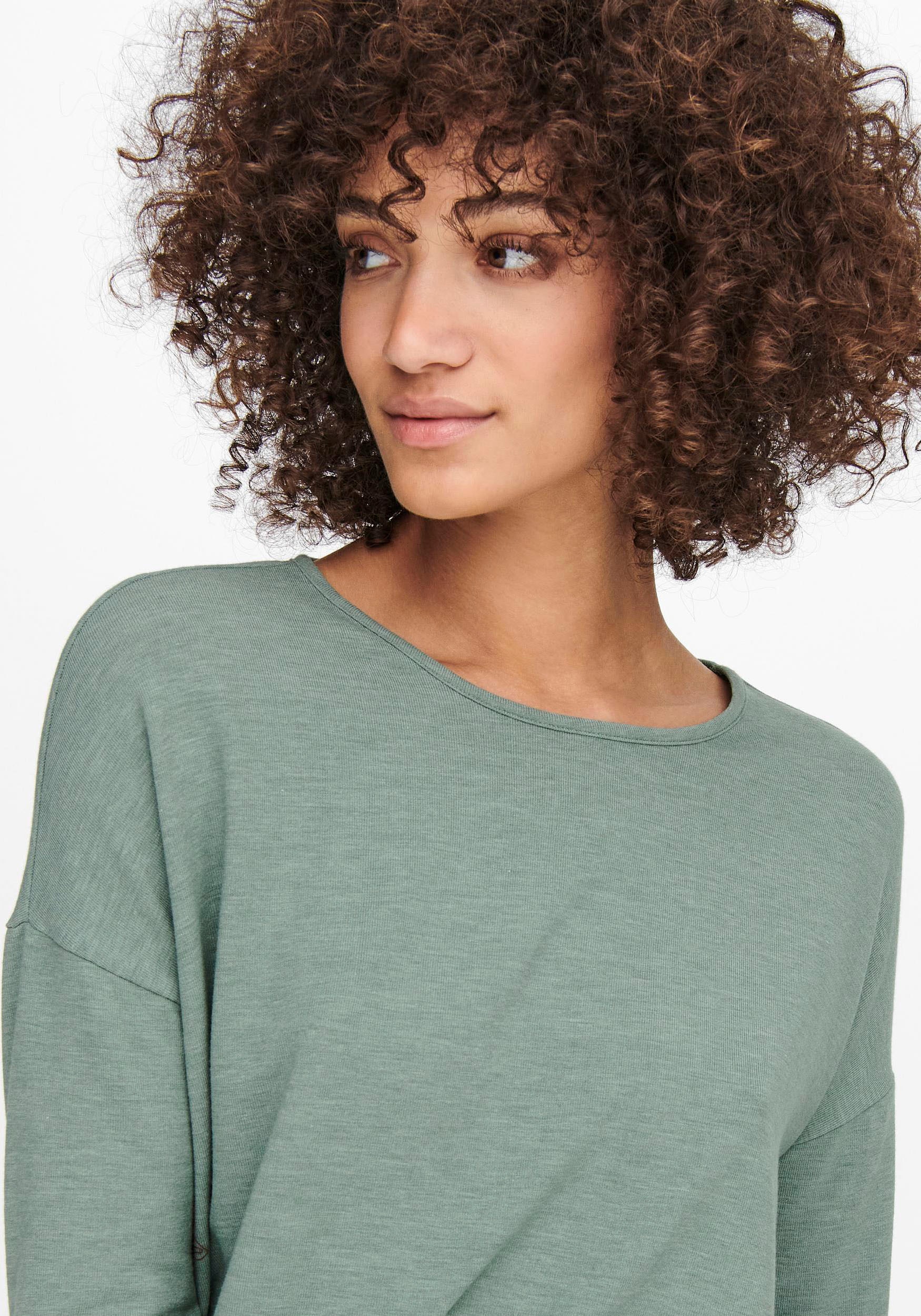 ONLY 3/4-Arm-Shirt »ONLGLAMOUR 3/4 TOP JRS NOOS«, in lässiger Oversize-Form