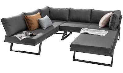 Gartenlounge-Set »MANHATTAN«, (Set, 13 tlg.), Ecklounge, variabel, 1 Hocker/ Tisch...