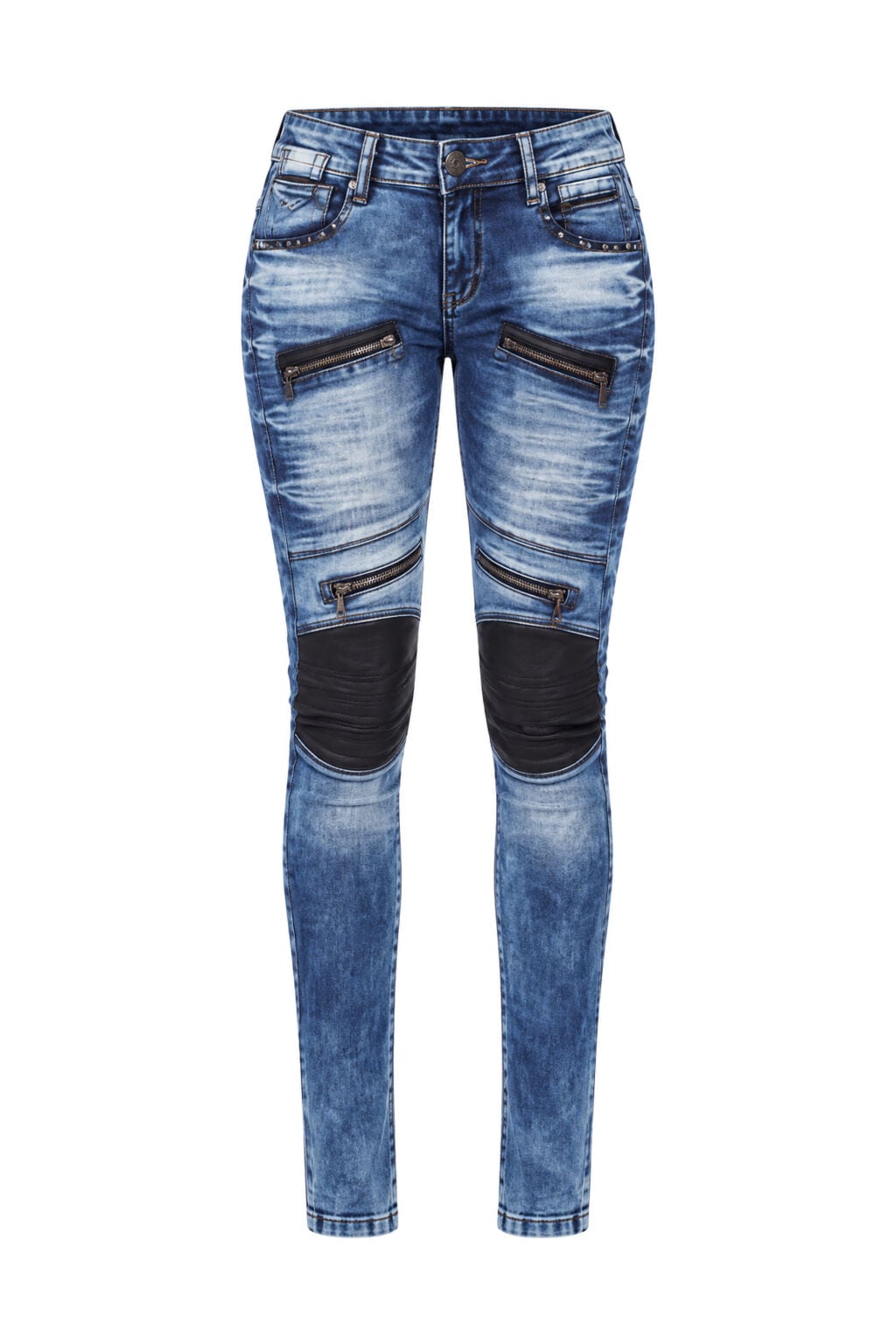 Cipo & Baxx Skinny-fit-Jeans »Jeans« mit angesagten Applikationen, WD346