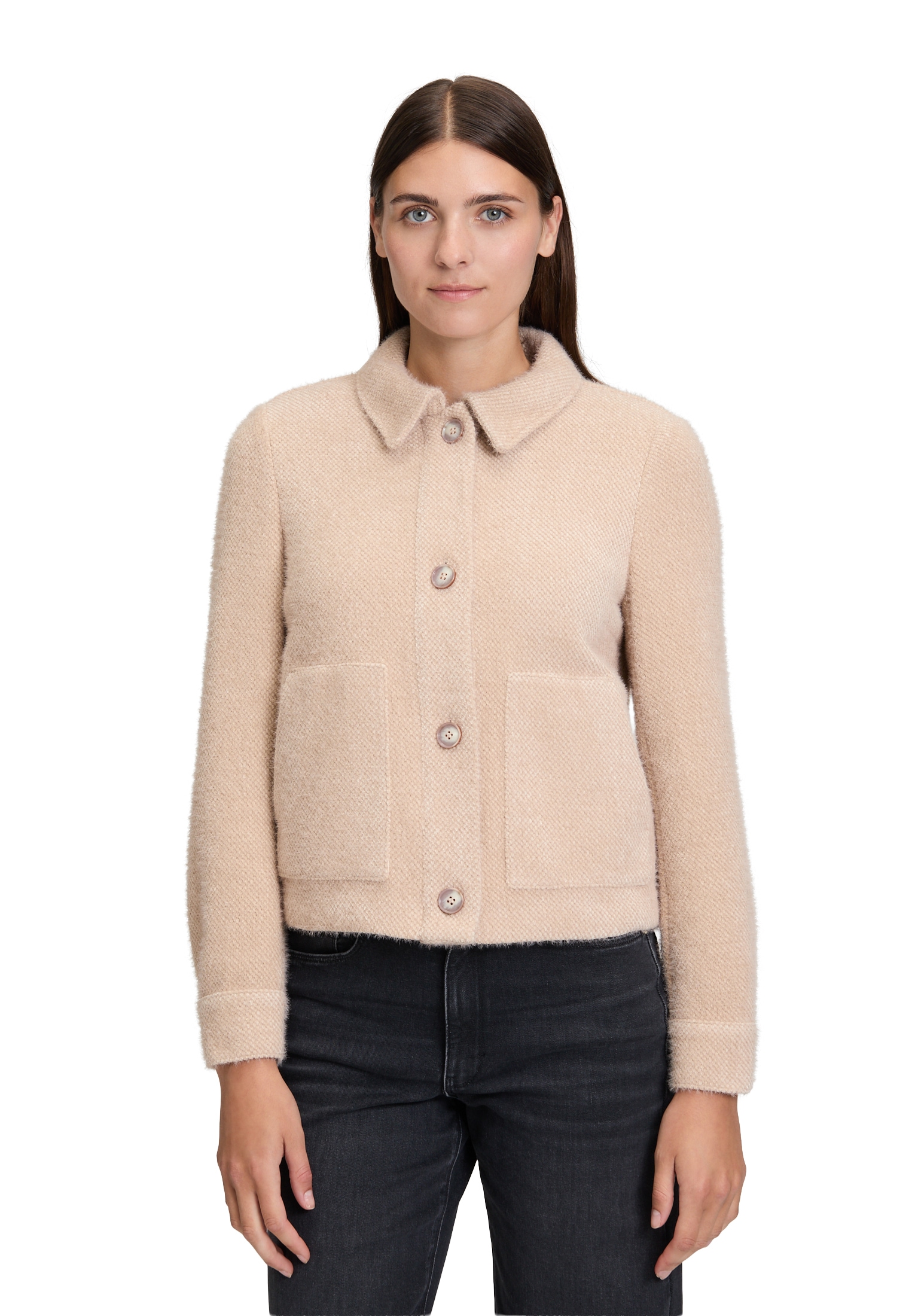 Cartoon Jackenblazer "Cartoon Damen Casual-Jacke mit aufgesetzten Taschen" günstig online kaufen